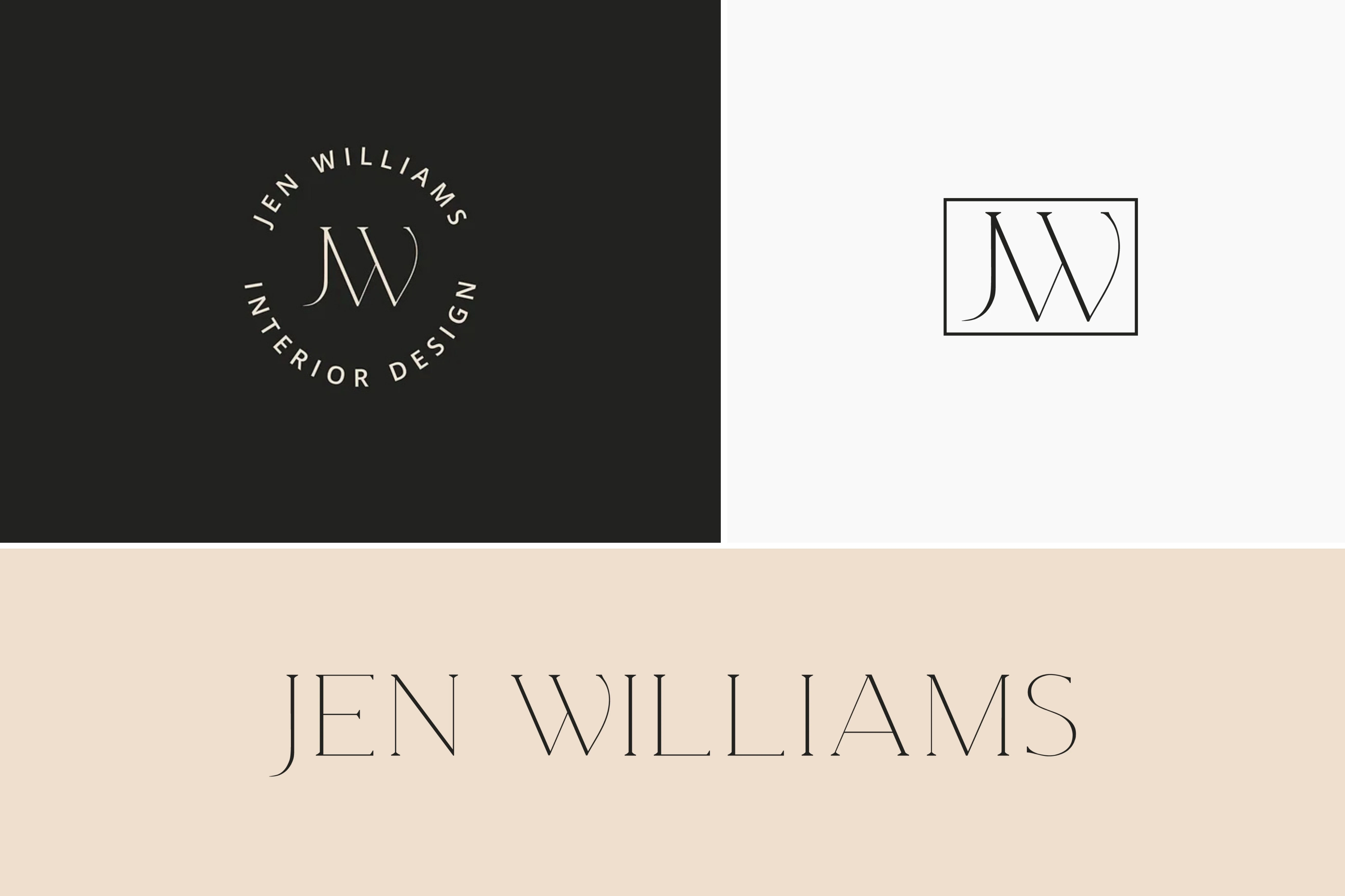 A few logos for Jen Williams Interior Design