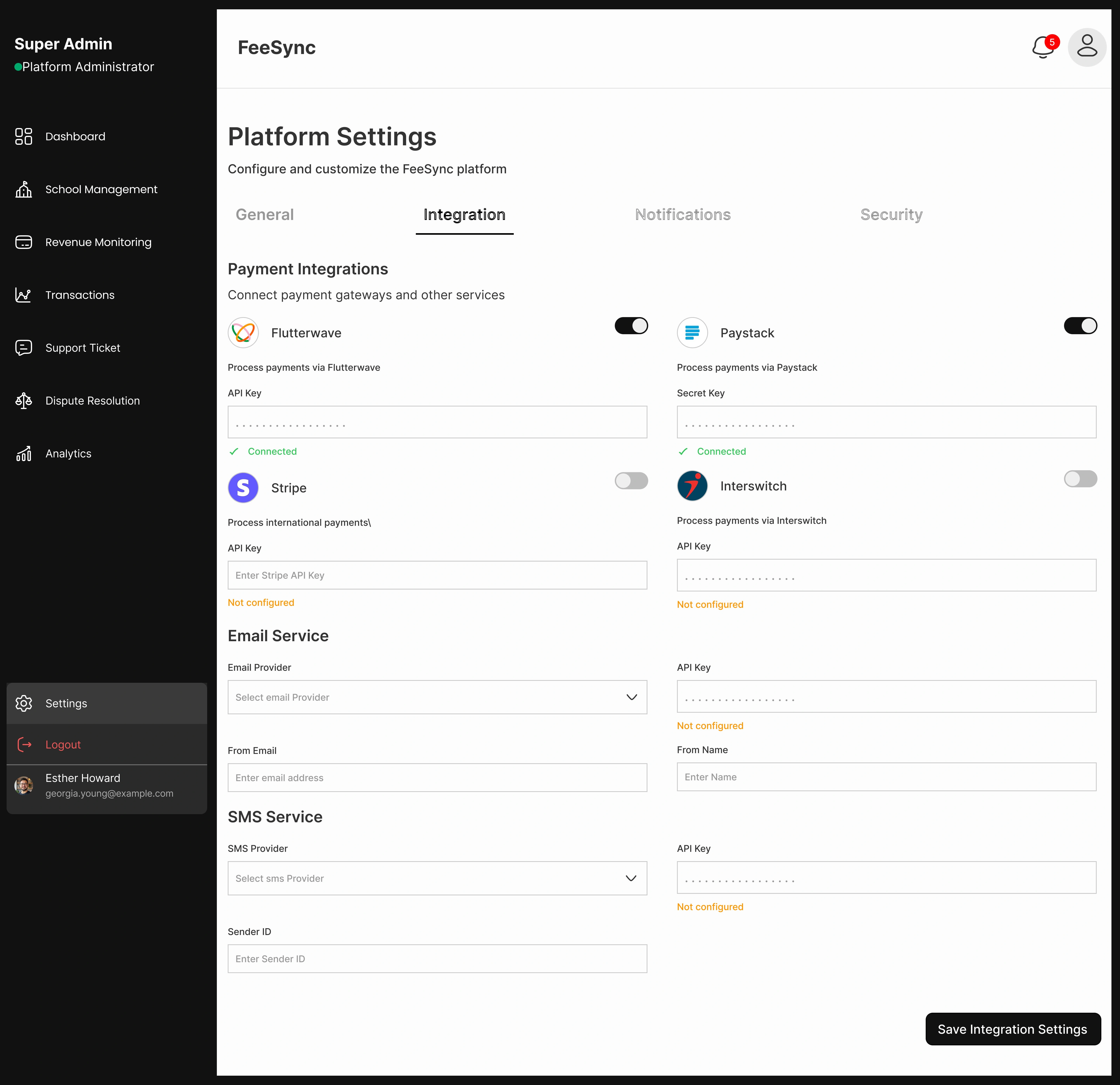 Overview of Platform Settings