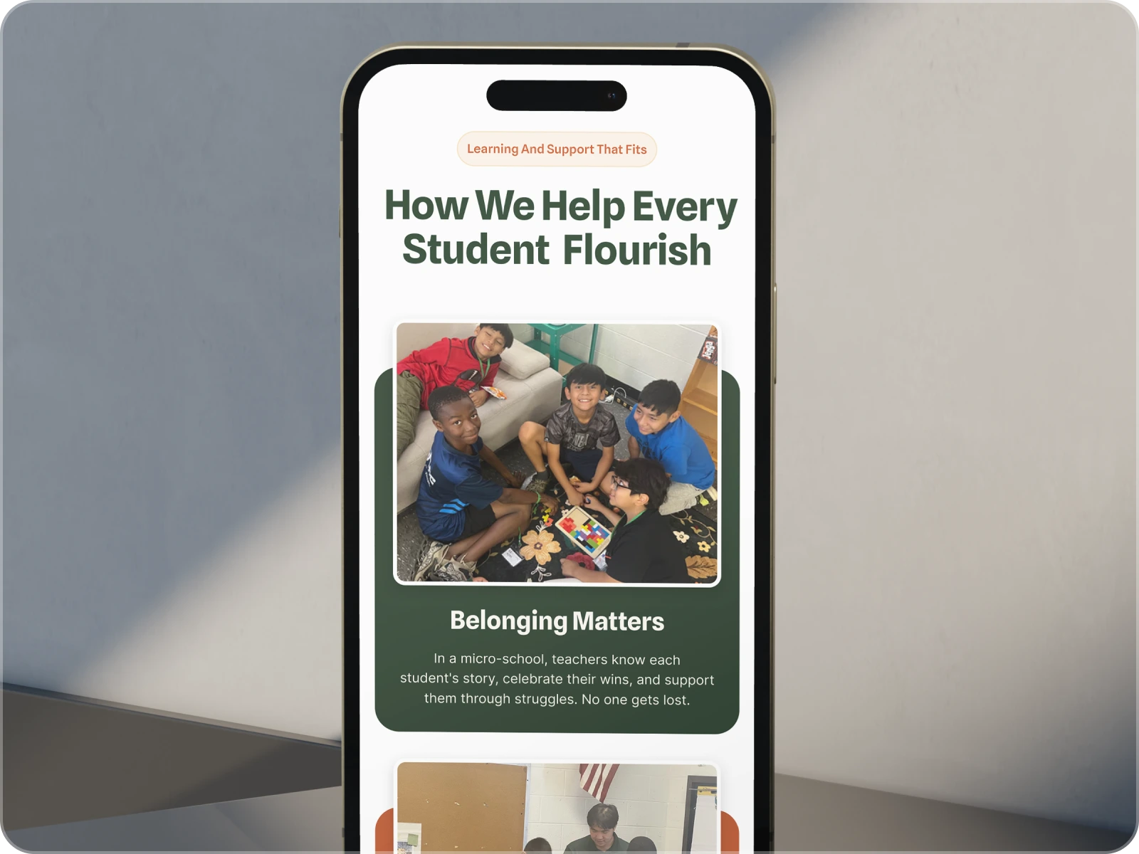 Phone Version of Flourish Schools