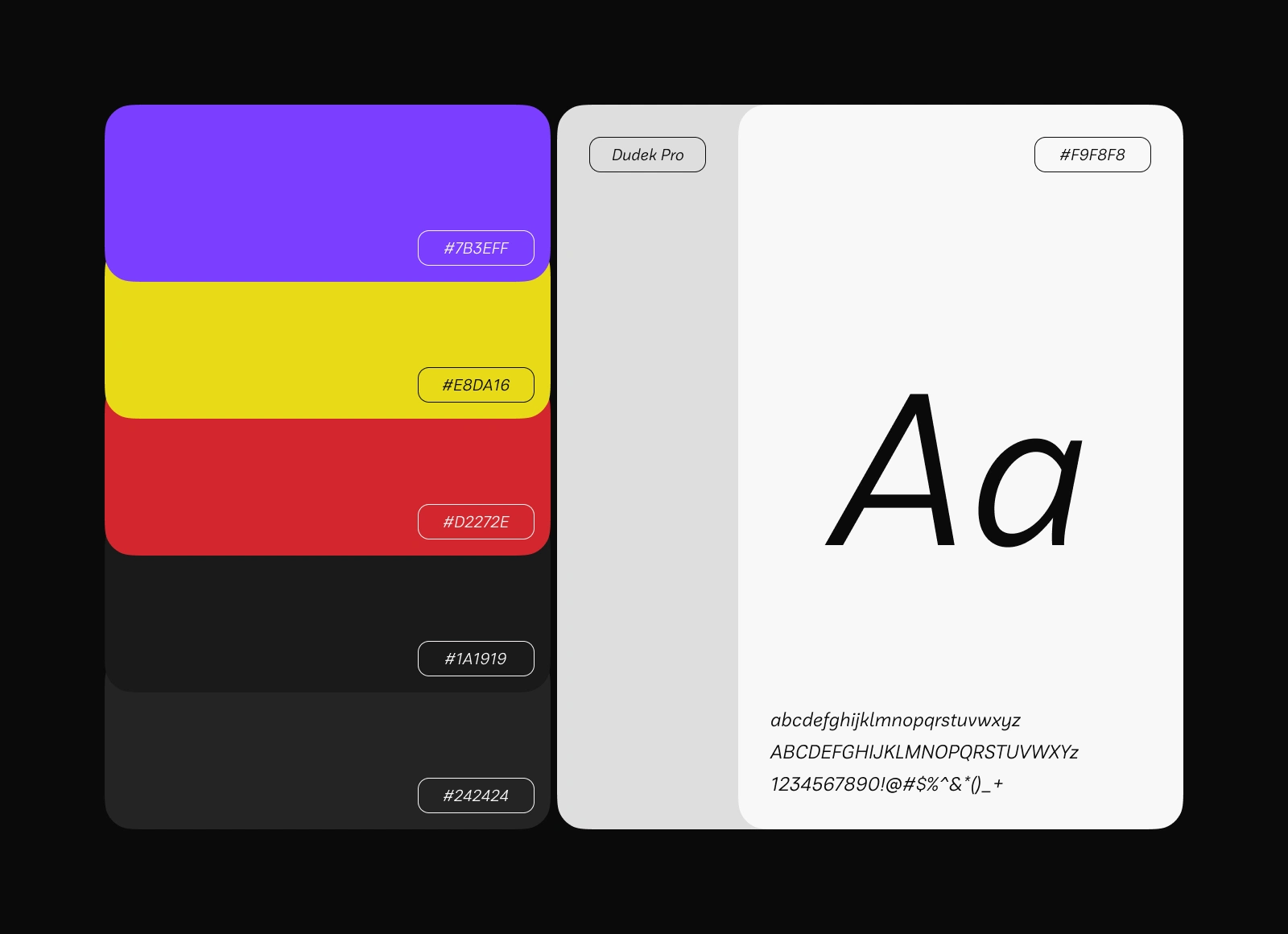 Color Palette & Font