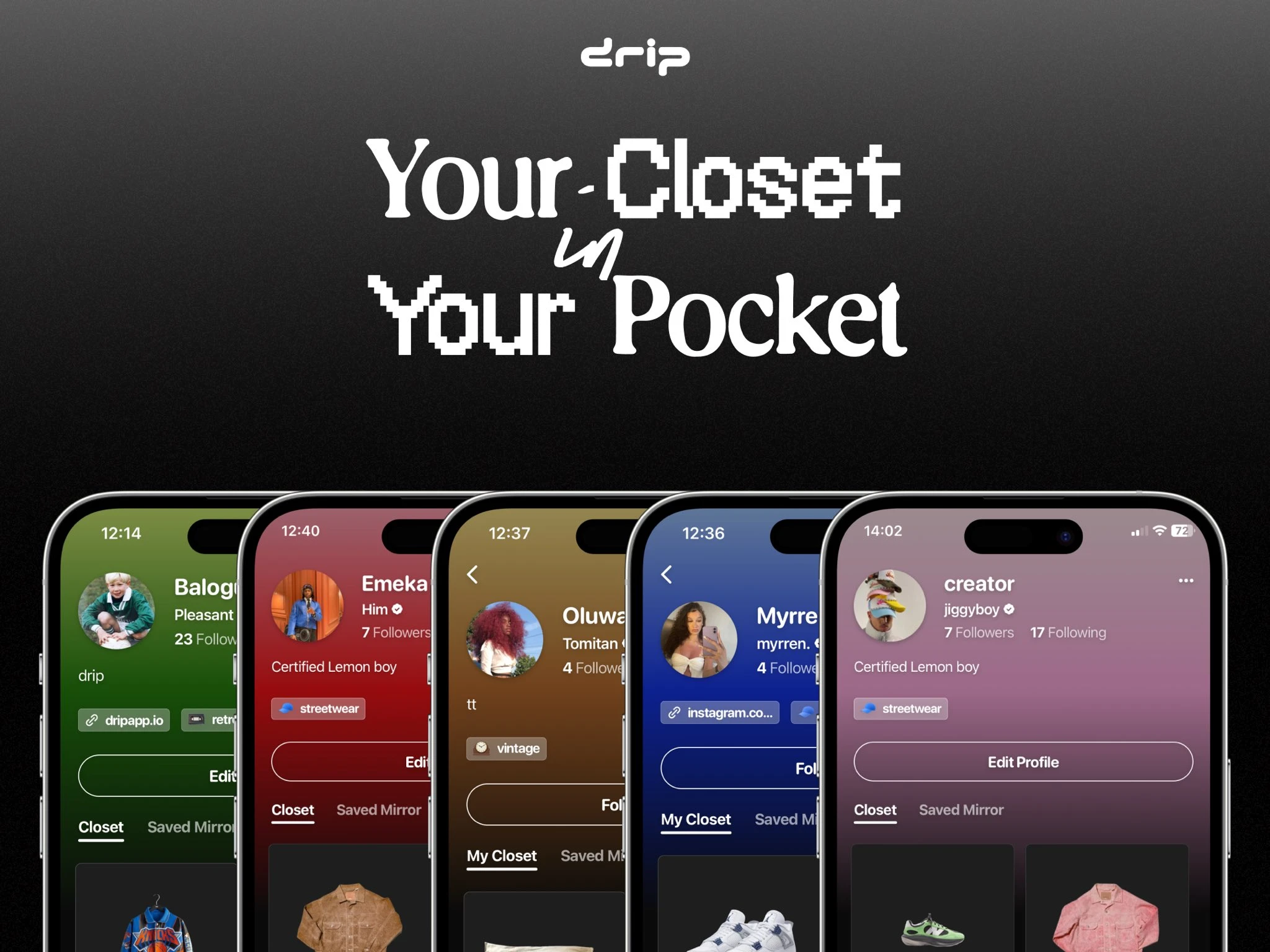 Banner of Variations of Profile View & Core Selling Point of Drip