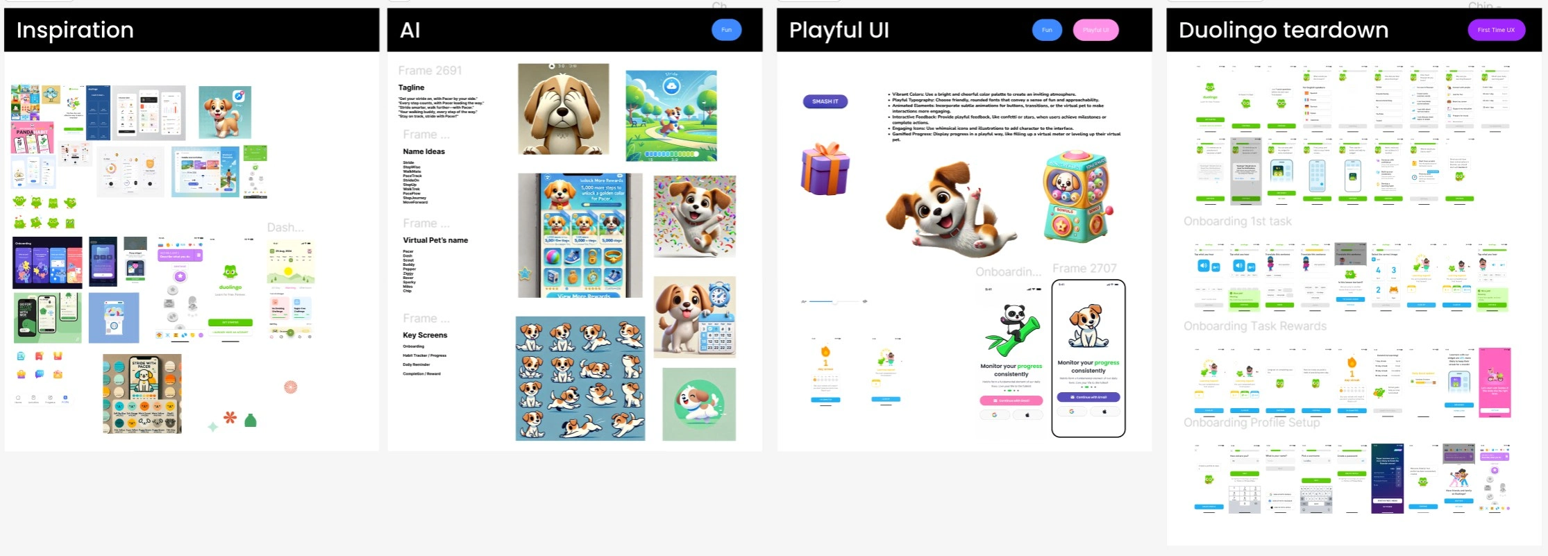 Inspiration, AI, Playful UI, Duolingo teardown