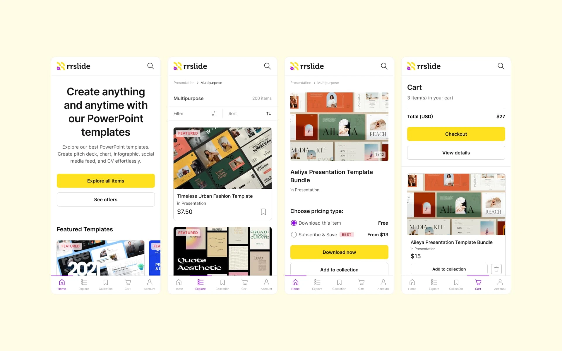Most of our users are browsing in mobile, so RRslide is also optimized for mobile searching and purchasing experience.