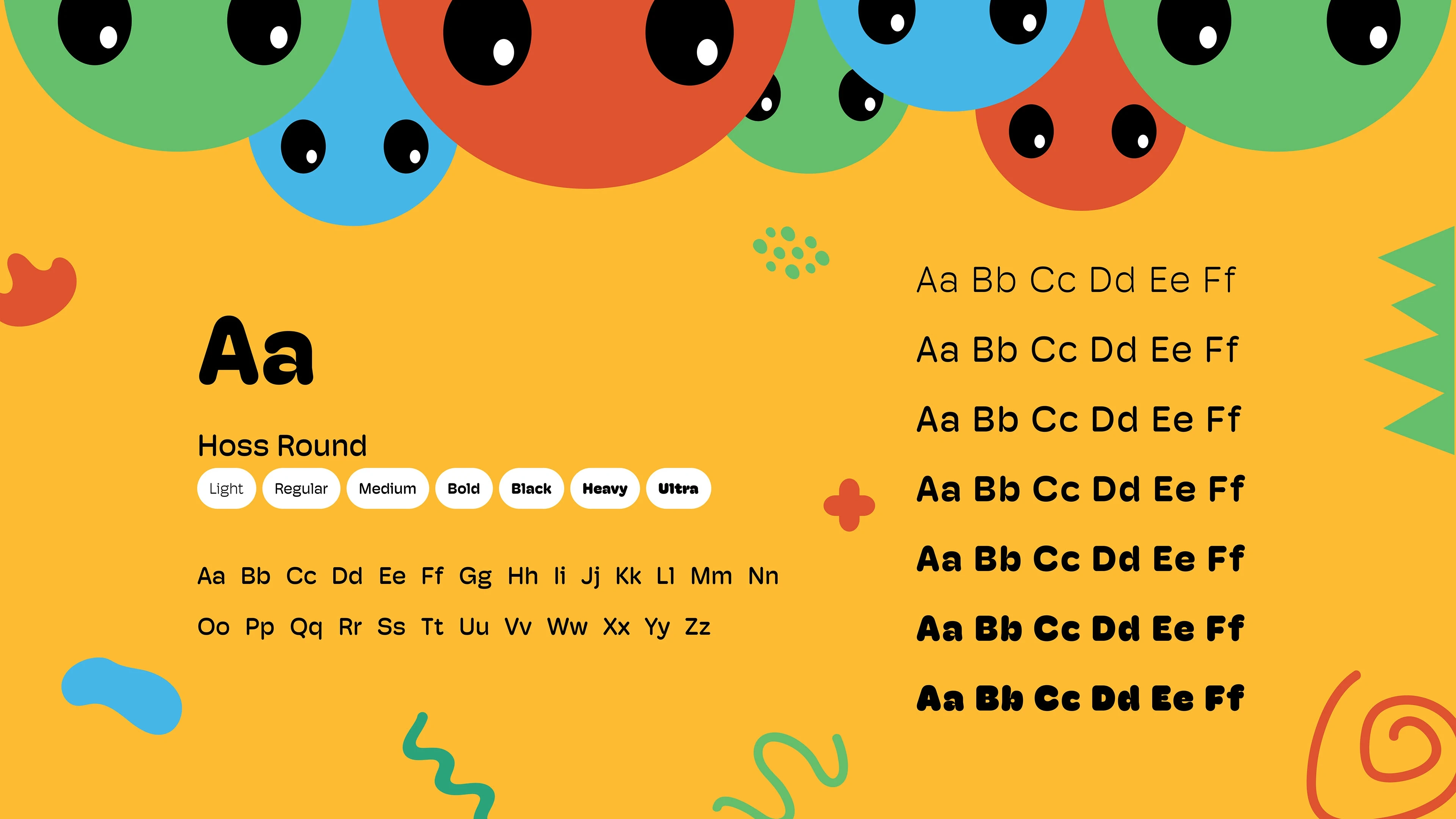 Chunky, playful and fun typography that keeps things safe and legible while also adding that extra bounce