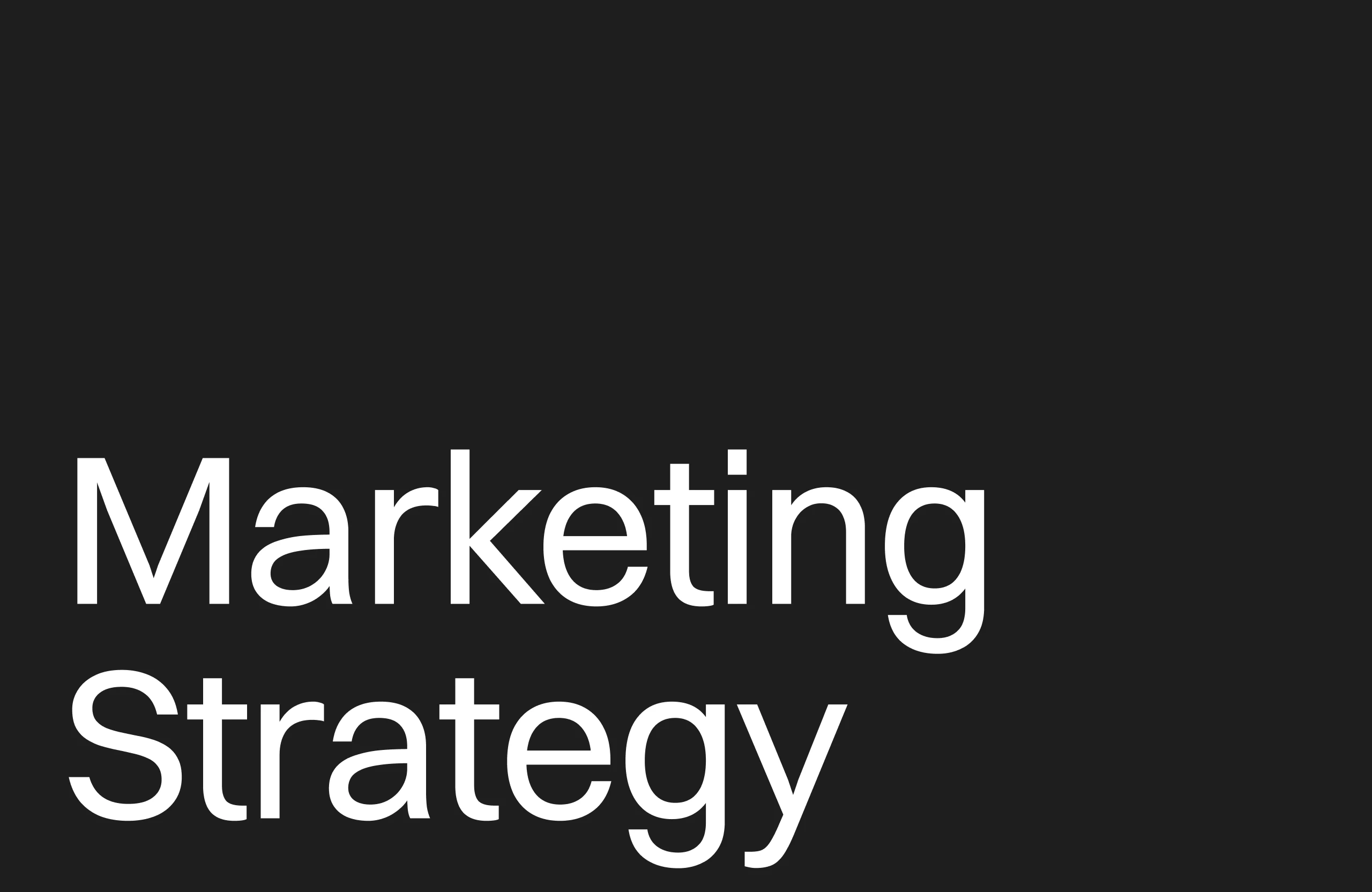 Marketing Strategy