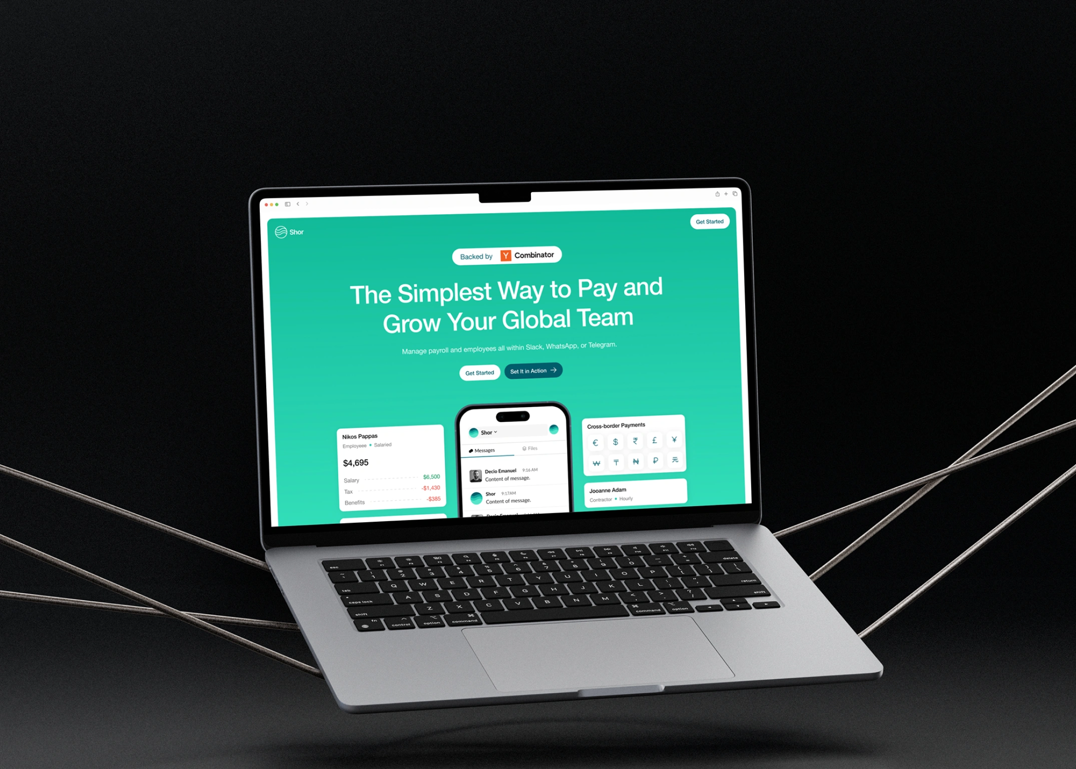 Shor Landing Page Mockup