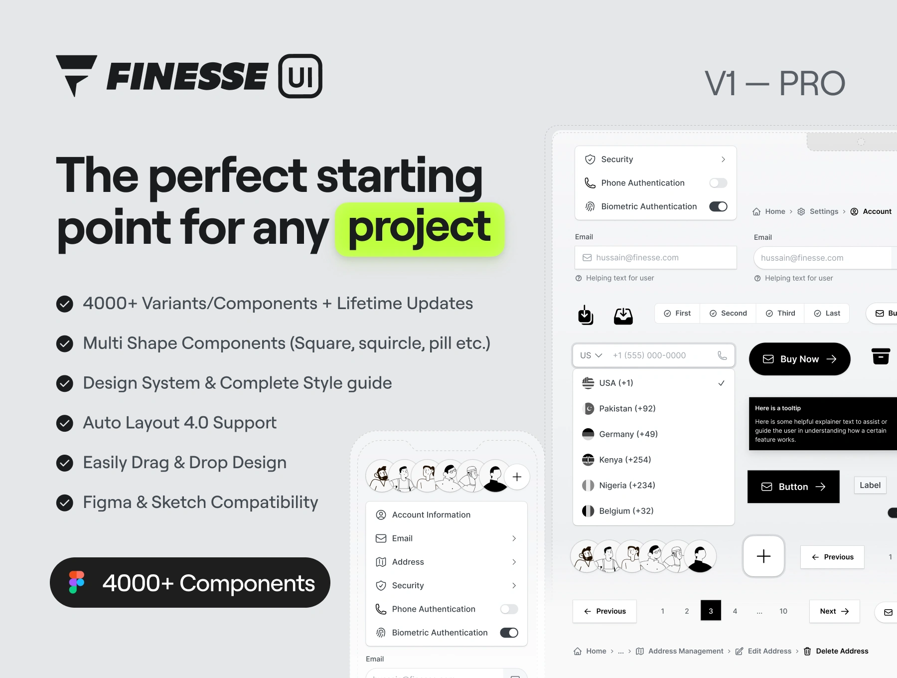 Finesse UI - The perfect Starting point for any project.