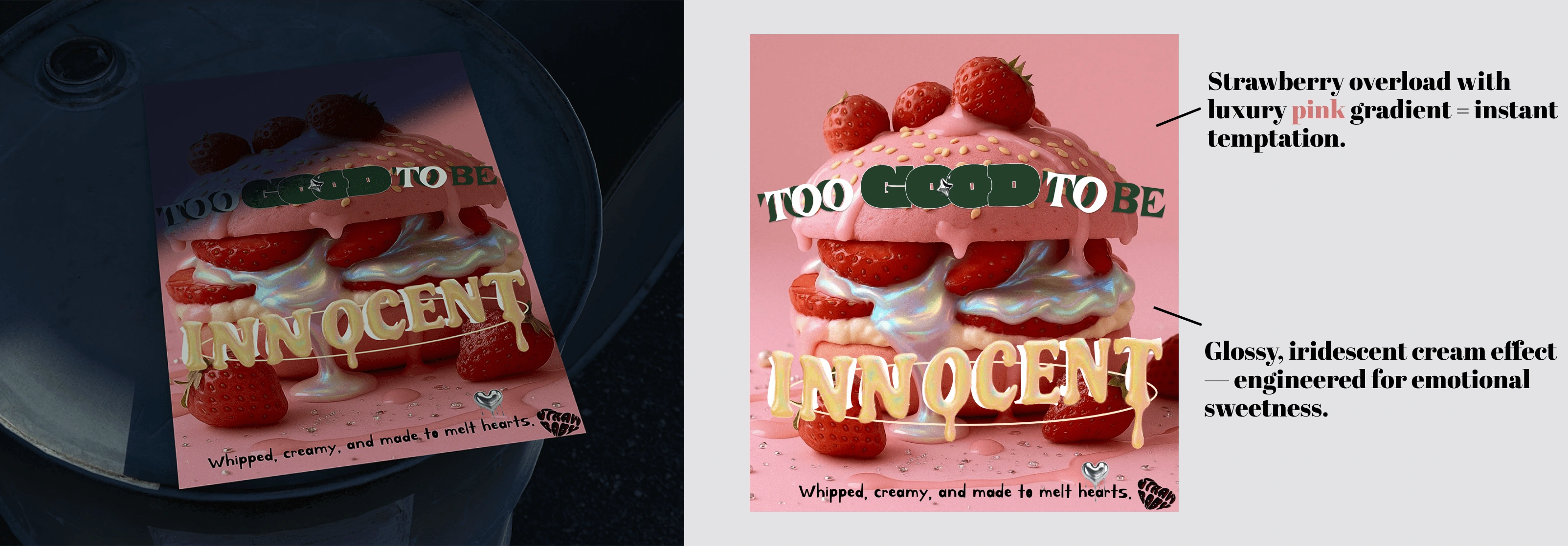 Perfect for social media stories, dessert menus, or packaging concepts