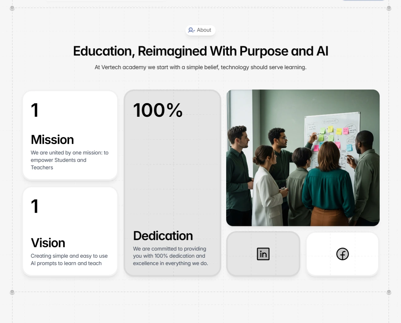 About page (inspired from Nexus)