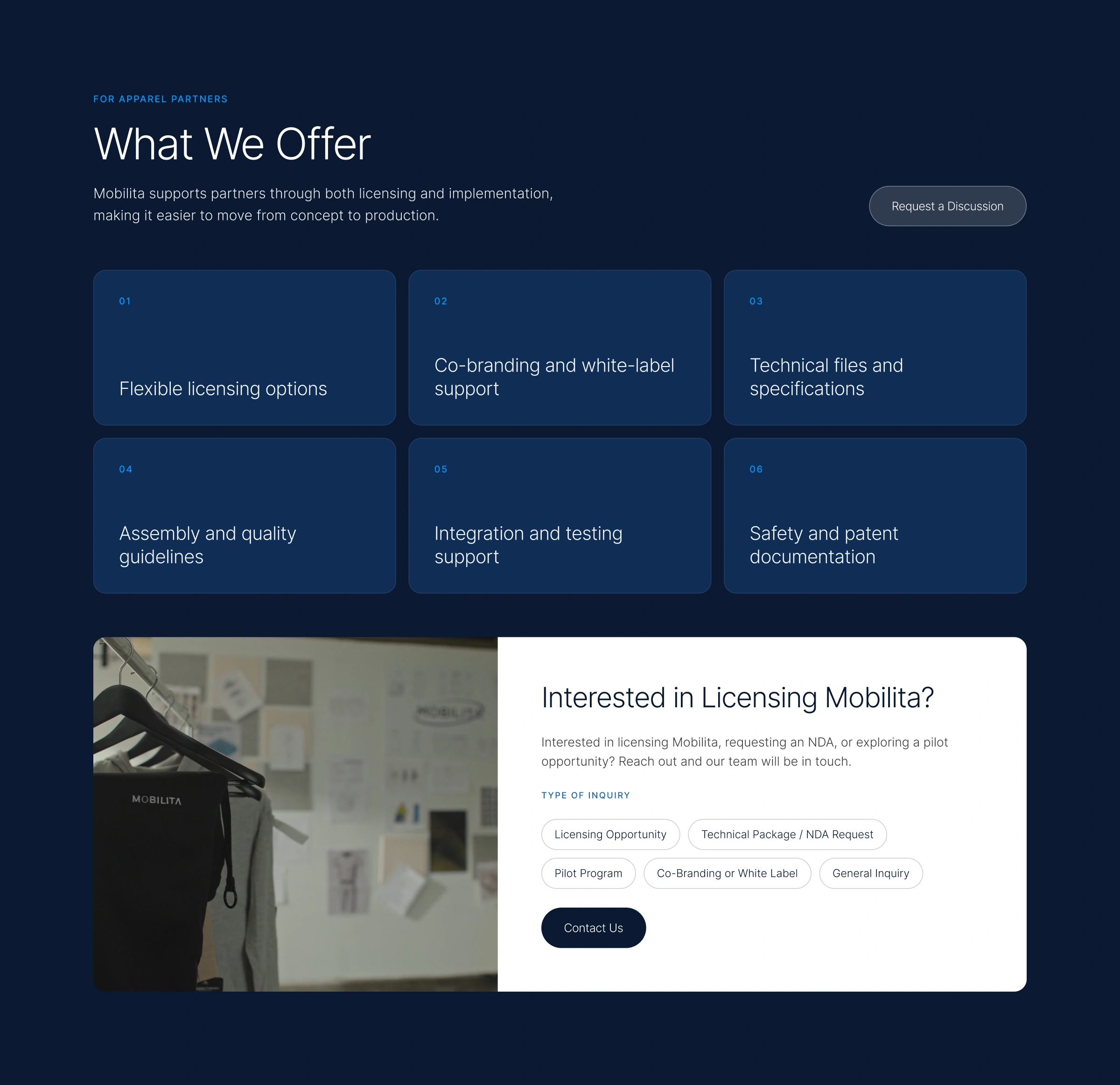 Licensing section redesign
