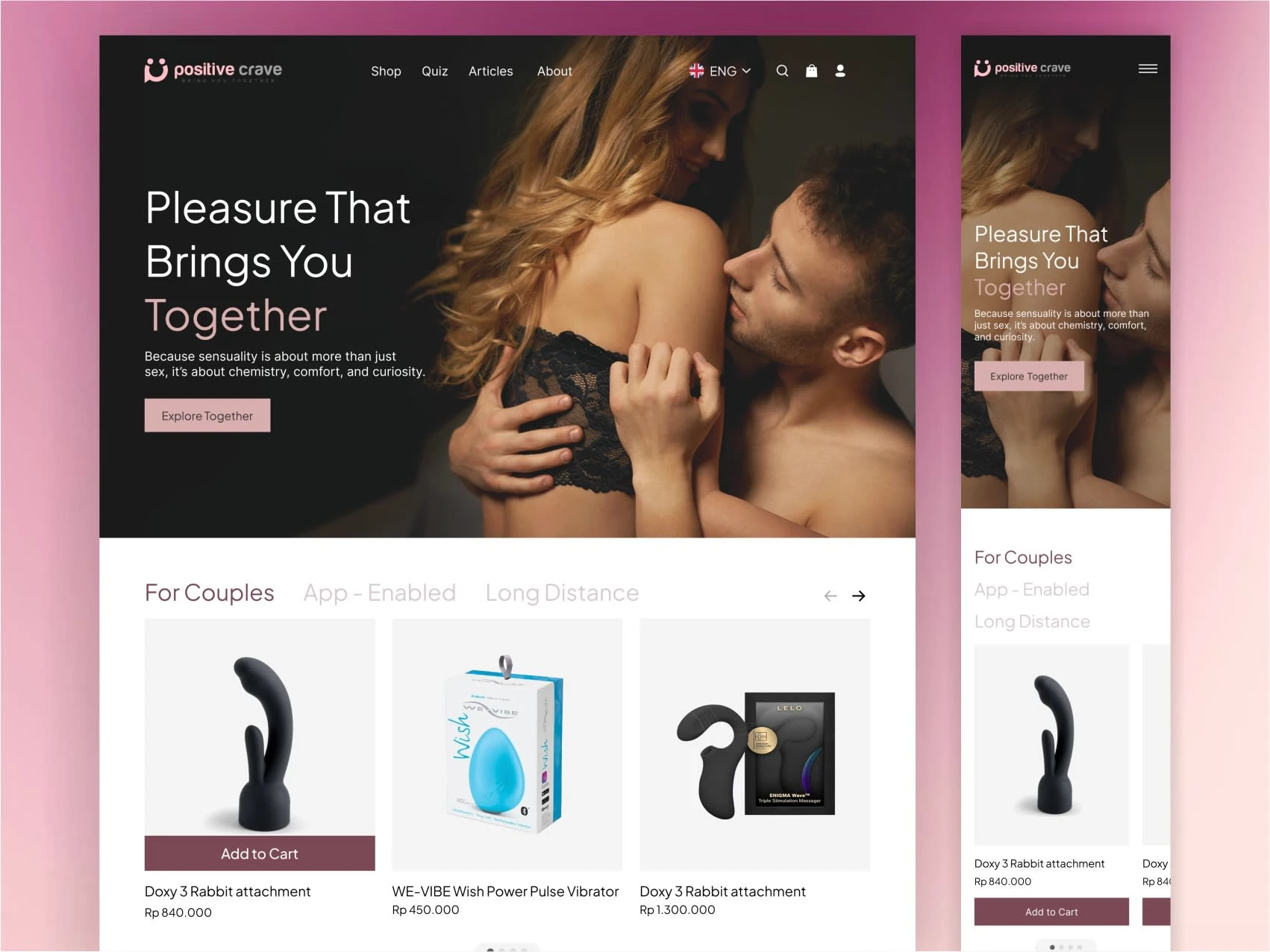 After Redesign - Hero and Featured Product Section