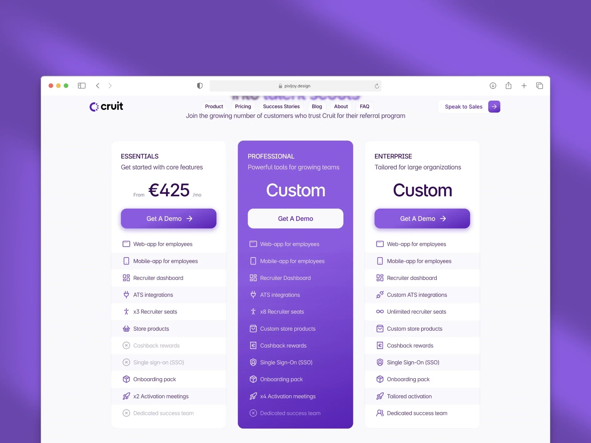 Pricing Cards