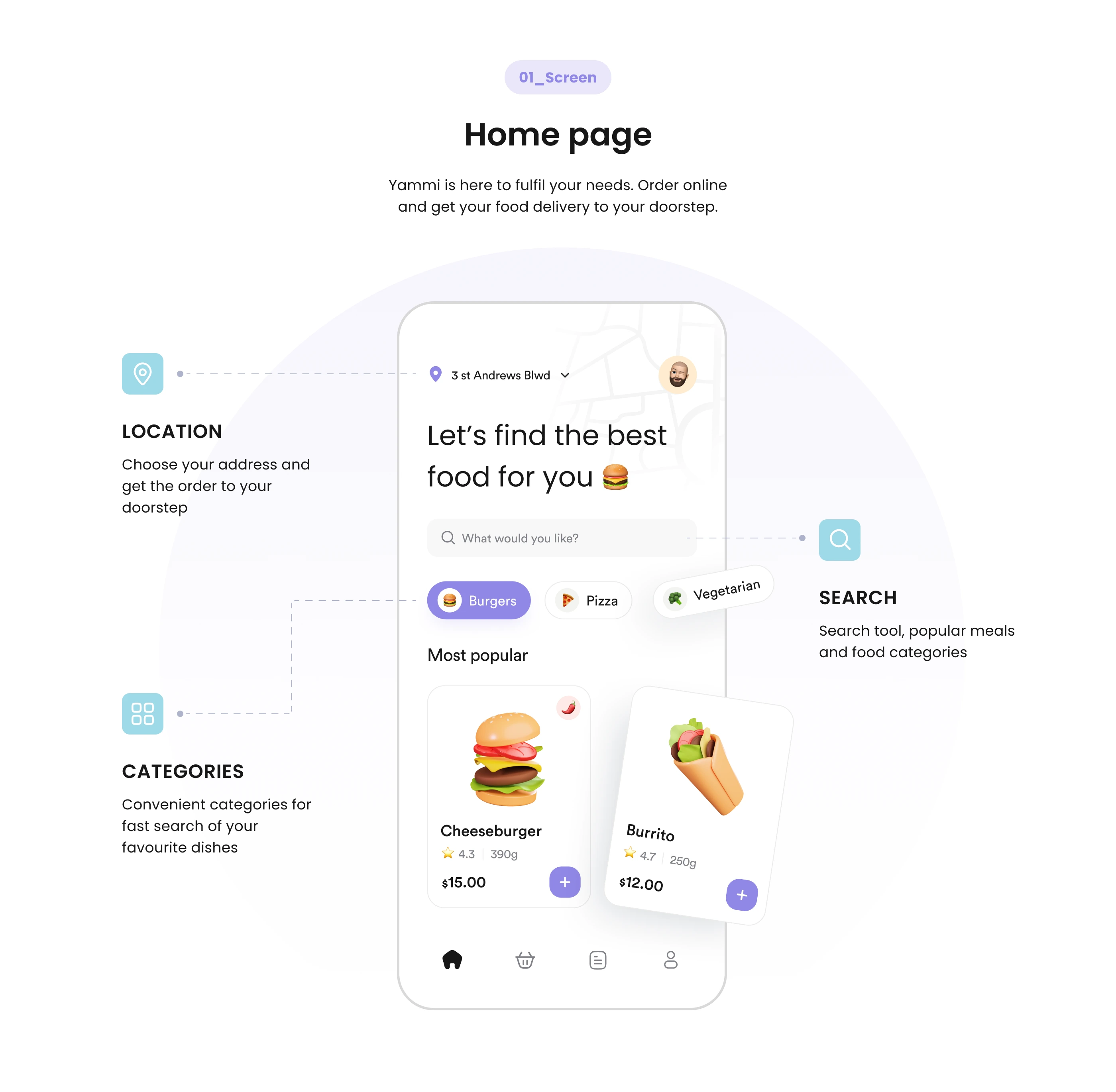 The app’s main entry point, designed for easy navigation and quick access to key features.