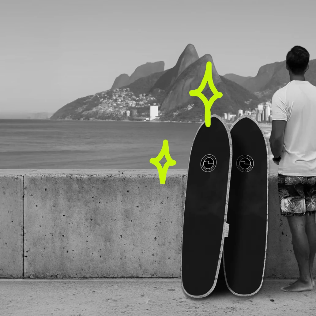 The 3D board applied to an image created by AI that turned into a parallax motion on the Page