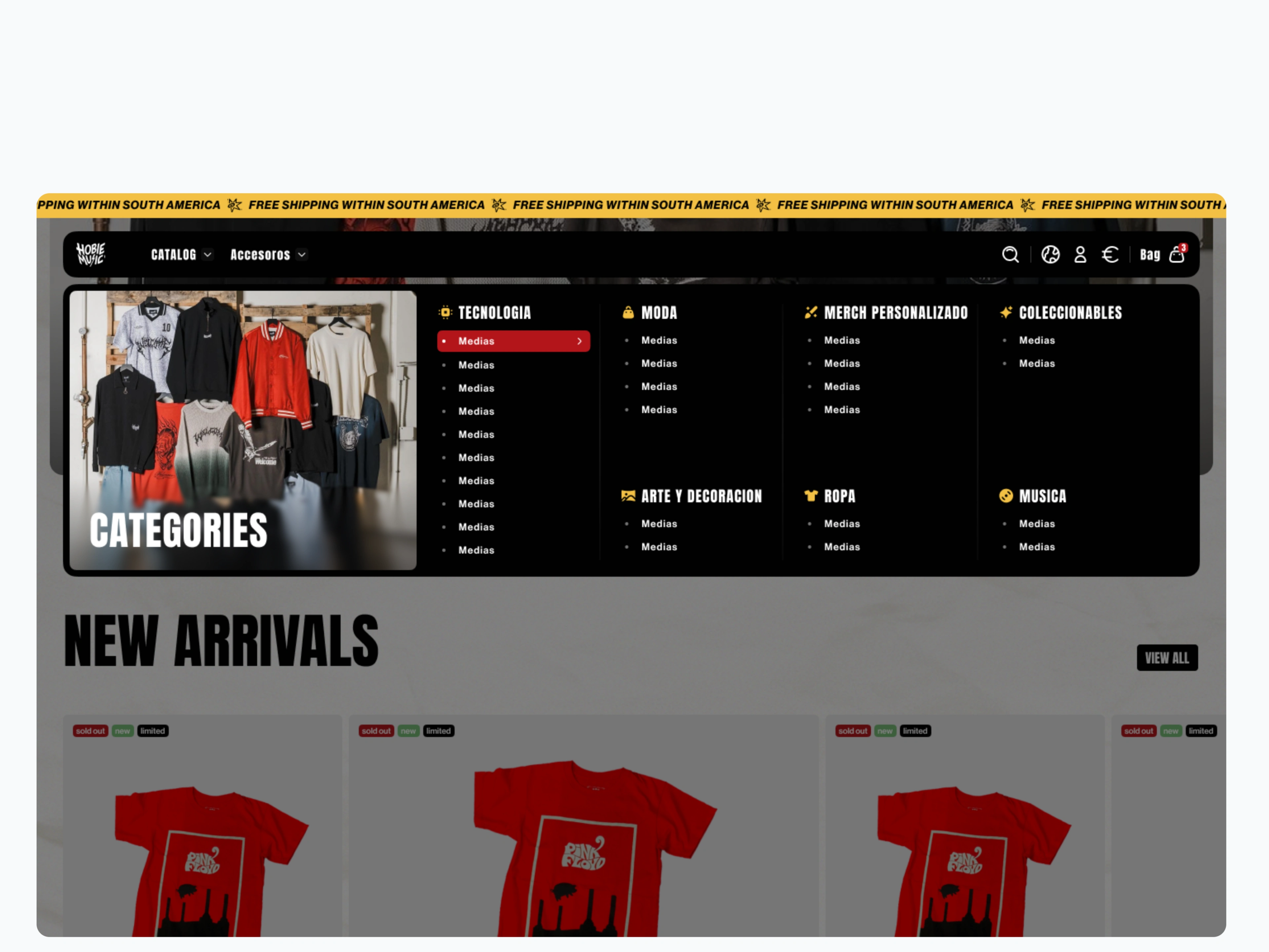 Dropdown menu bar with organized categories, making navigation easy and intuitive