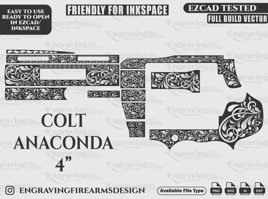 Colt Anaconda 4 Inch Scroll Design