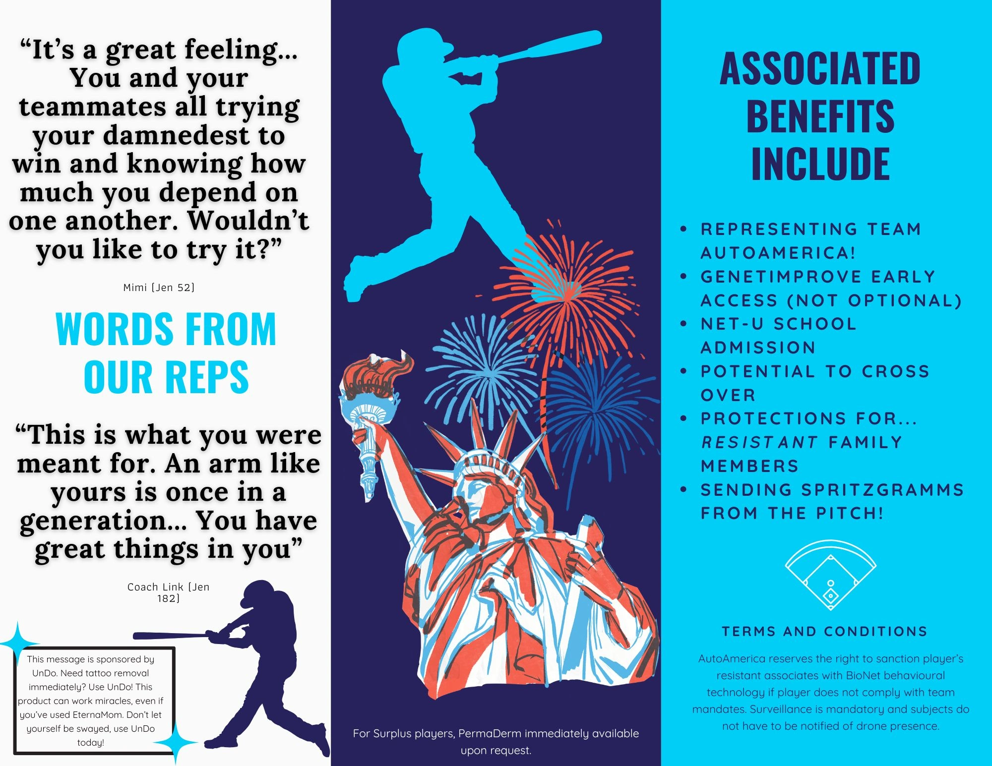 Propaganda Pamphlet based on the novel The Resisters by Gish Jen, made using Canva for Literature & the Anthropocene class