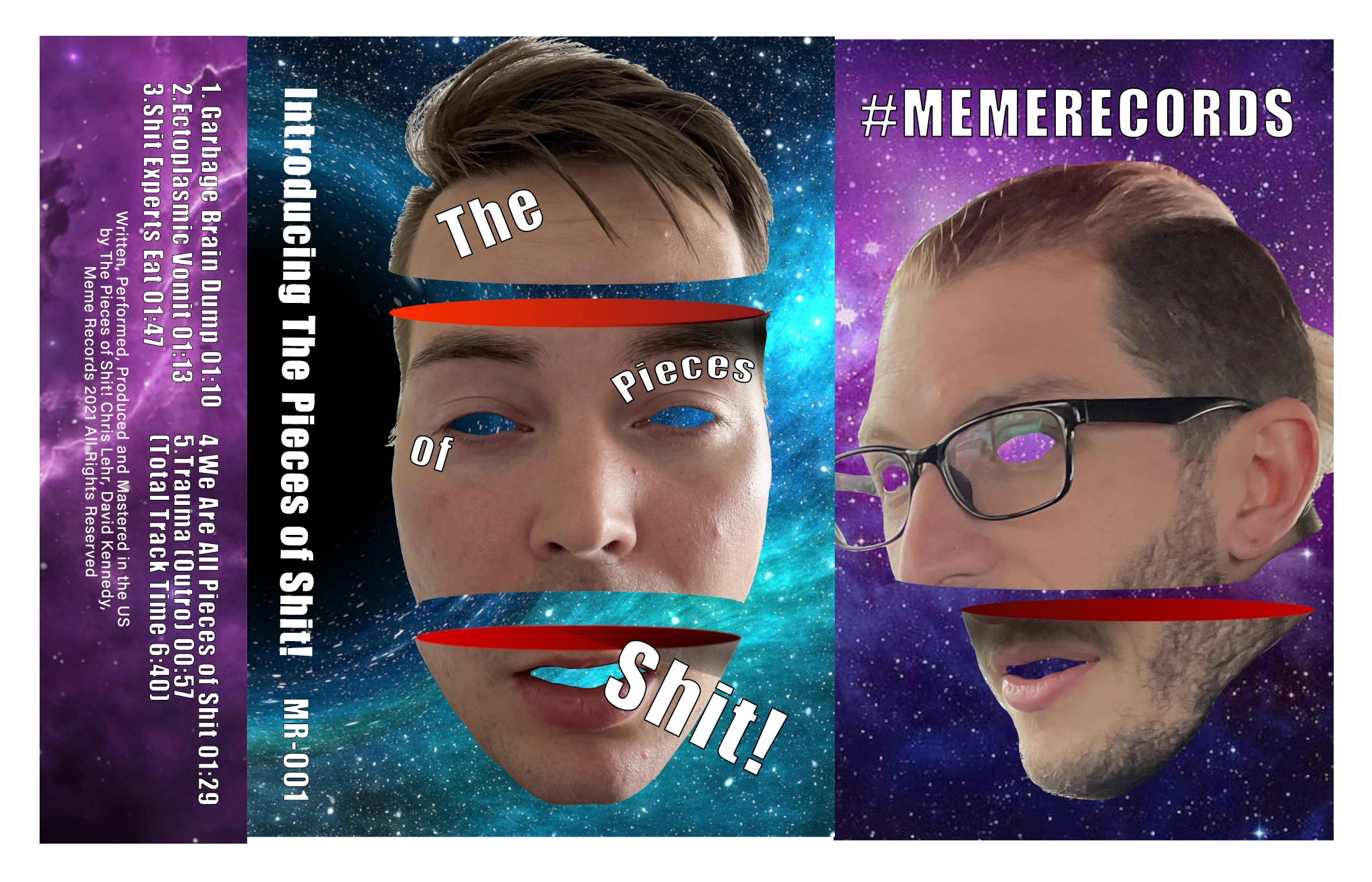 The Pieces Of Shit! - Self Titled Cassette Art