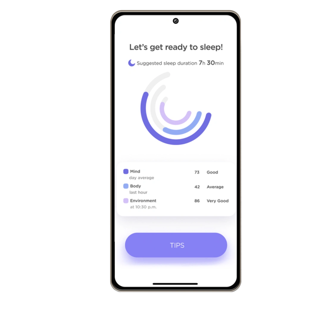 The Feel Mobile App connects to the Feel Emotion Sensor, collects voice and text, processes the contextual information, and responds in real-time to changes in the patient’s emotional state.
