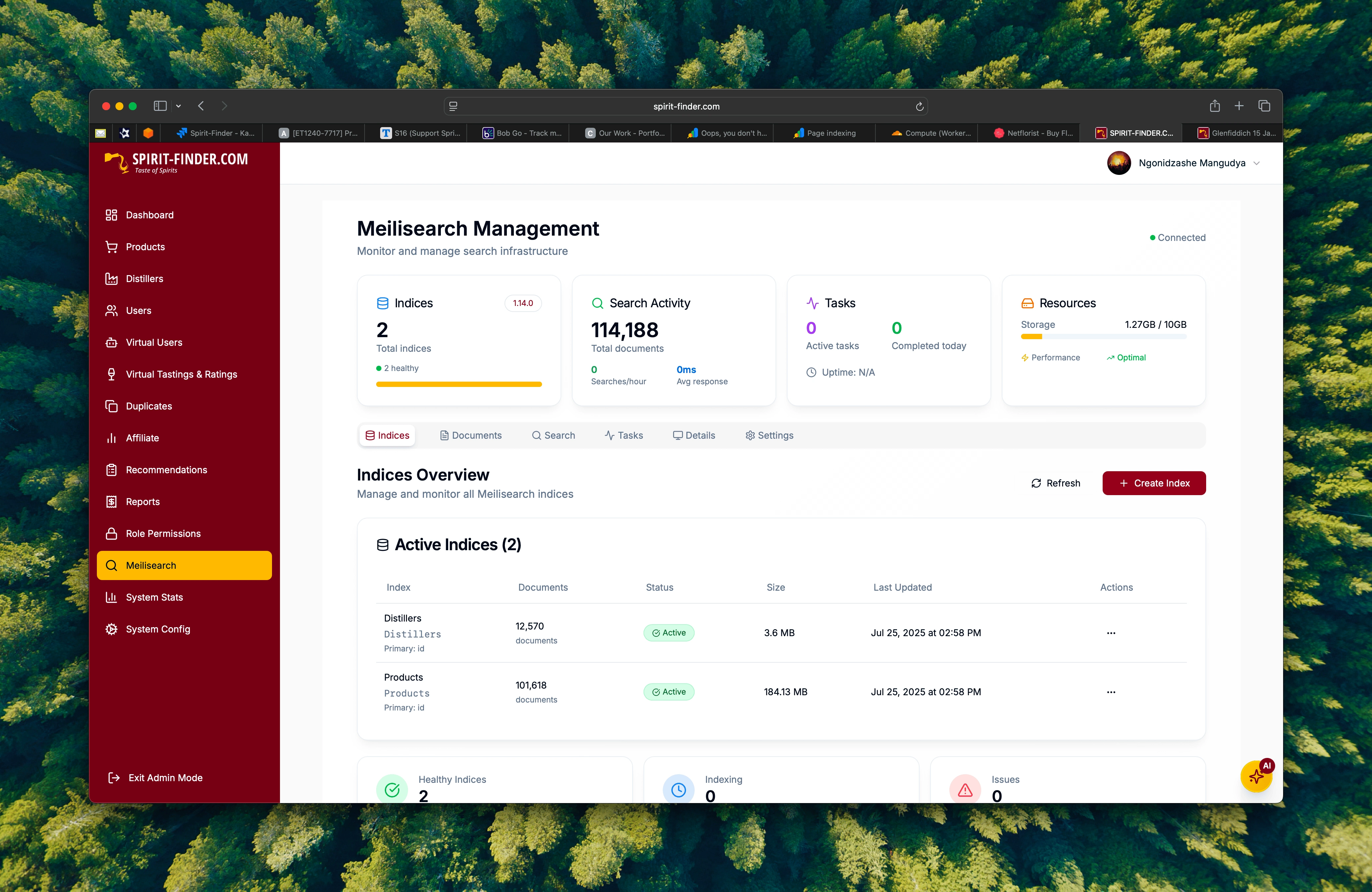 Meilisearch Custom Dashboard