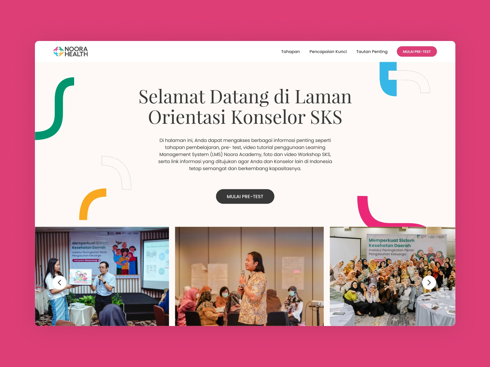 Landing page for Noora Health (YC W14)