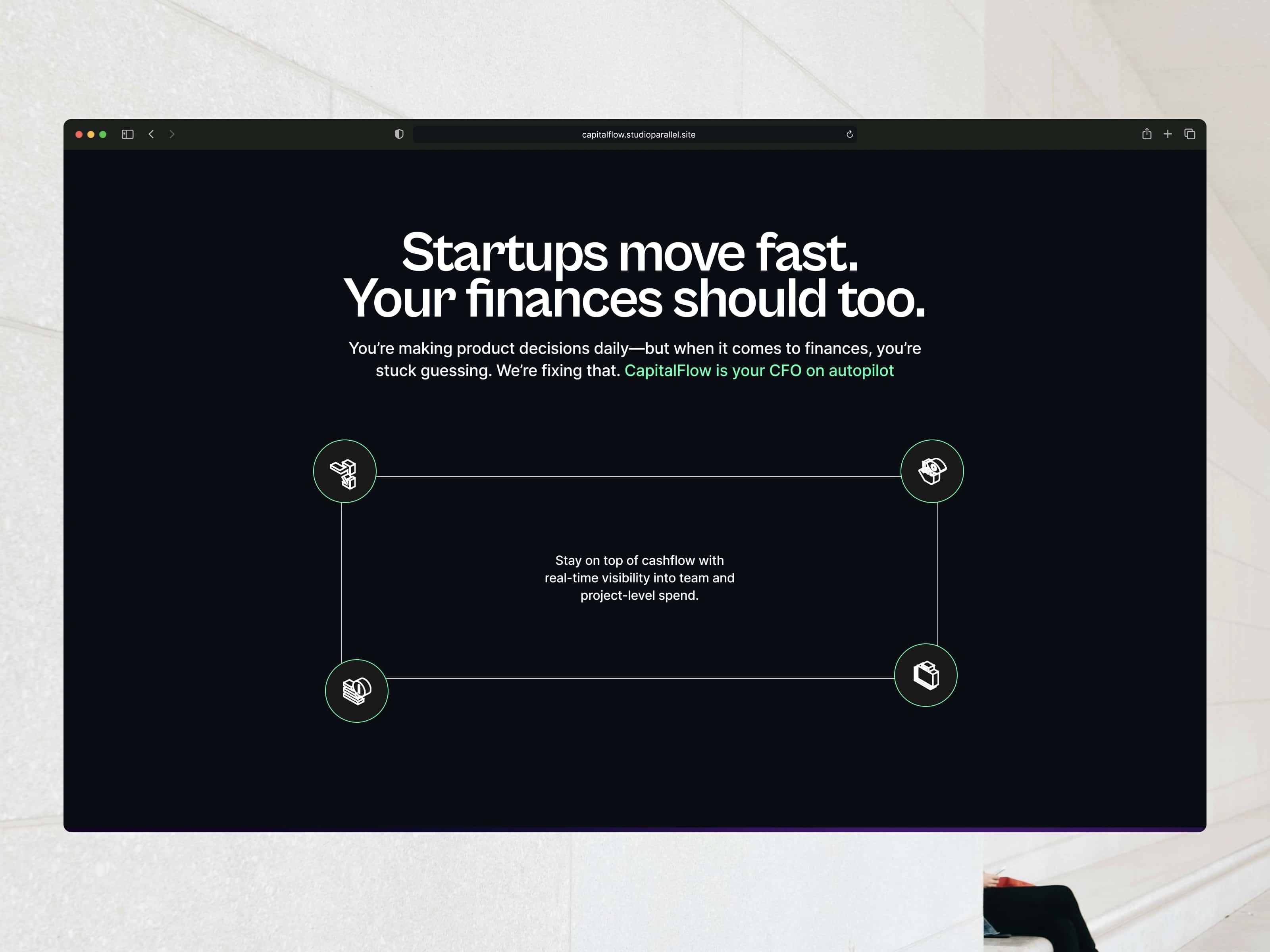A section of the website