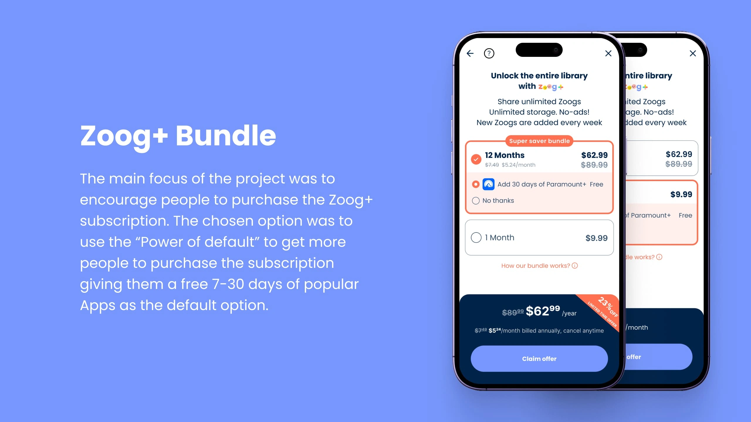 Bundles for Zoog+ and Paramount+