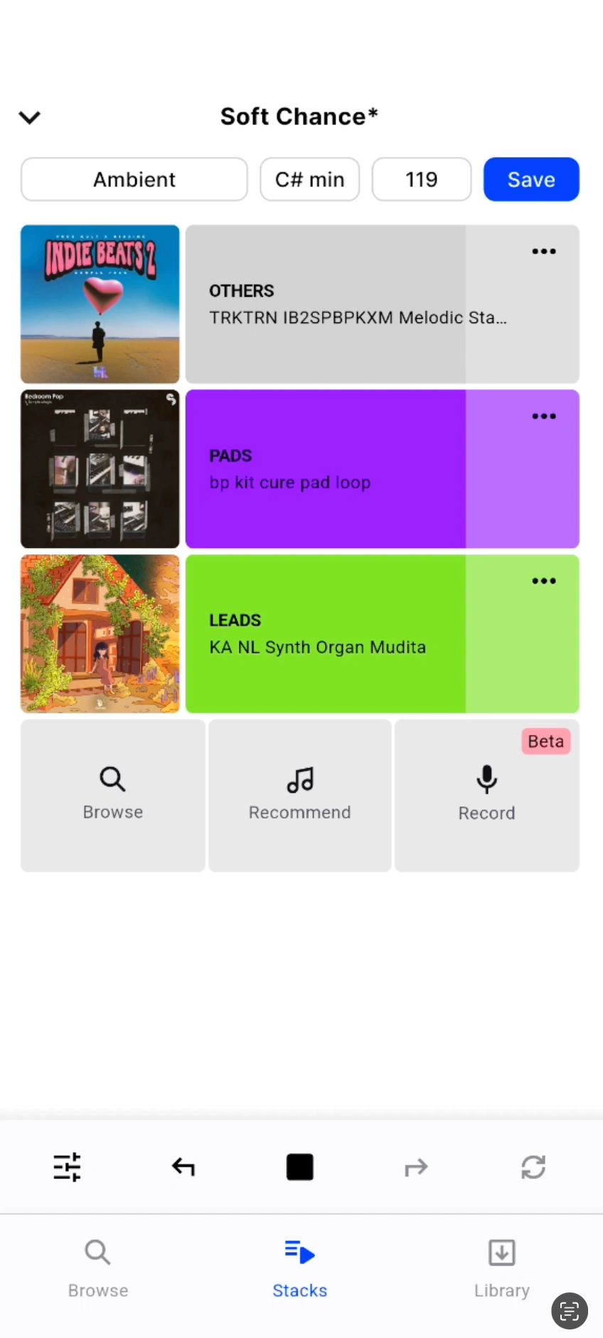 Splice Mobile Stack Editor