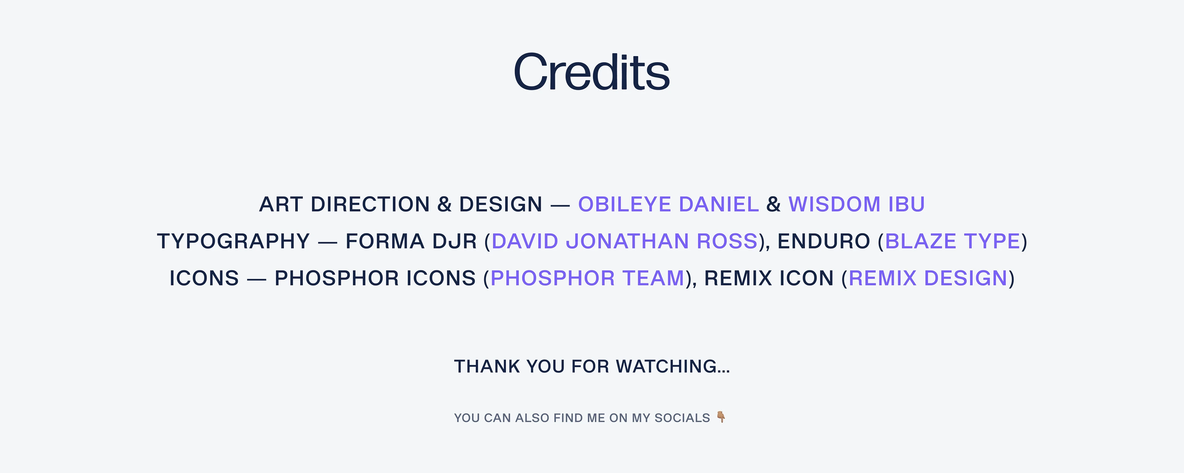 CREDITS