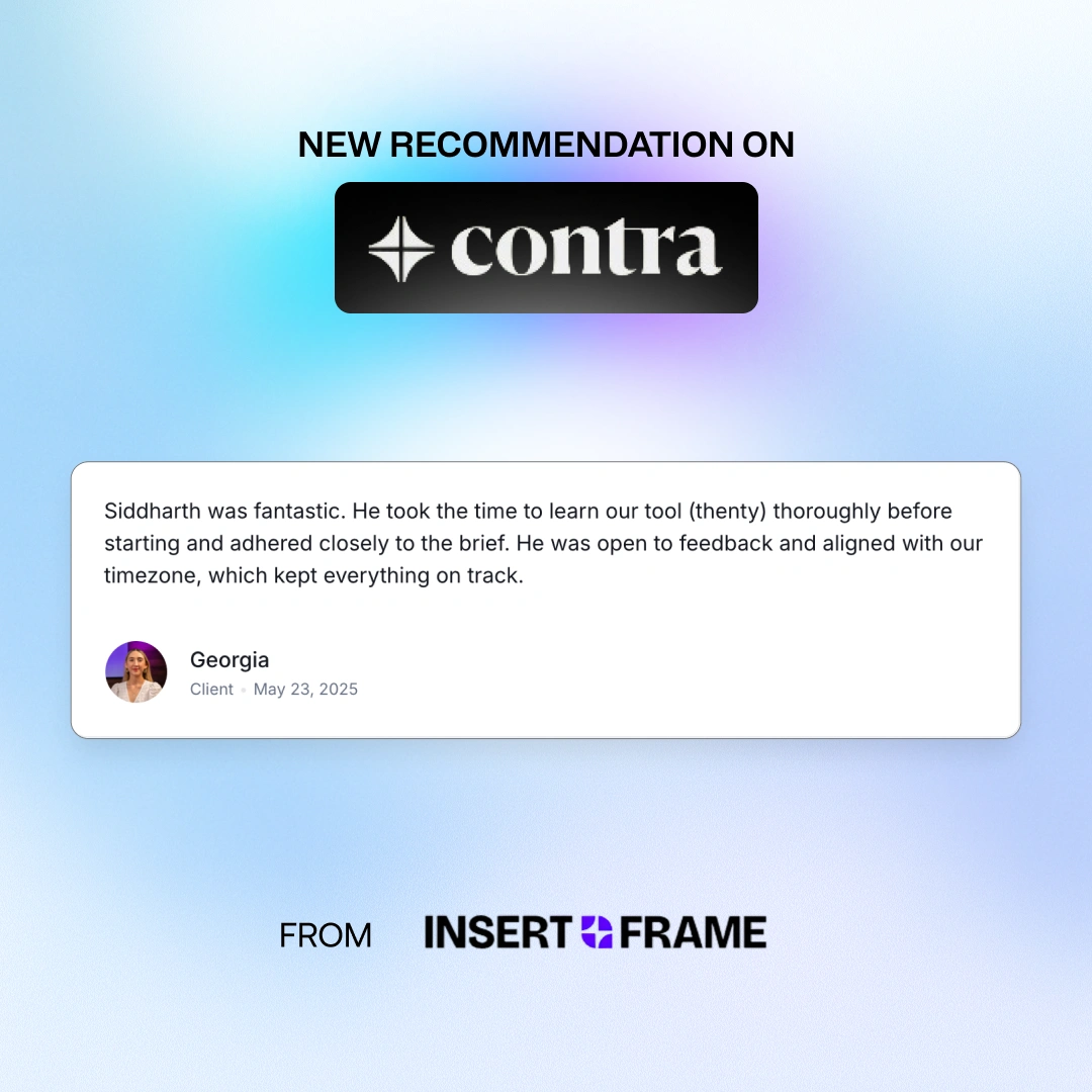Recommendation from Insert Frame team