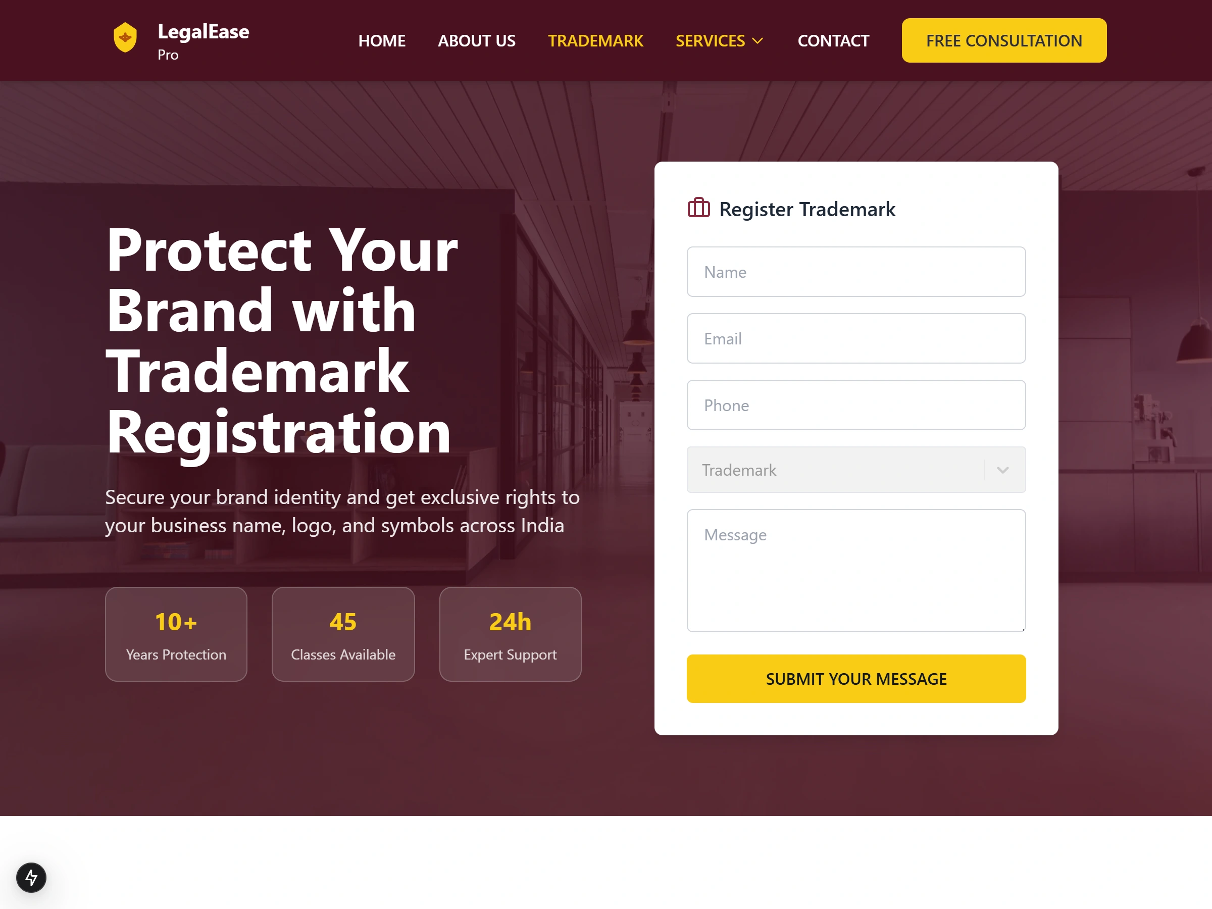 The Specialization legal service page