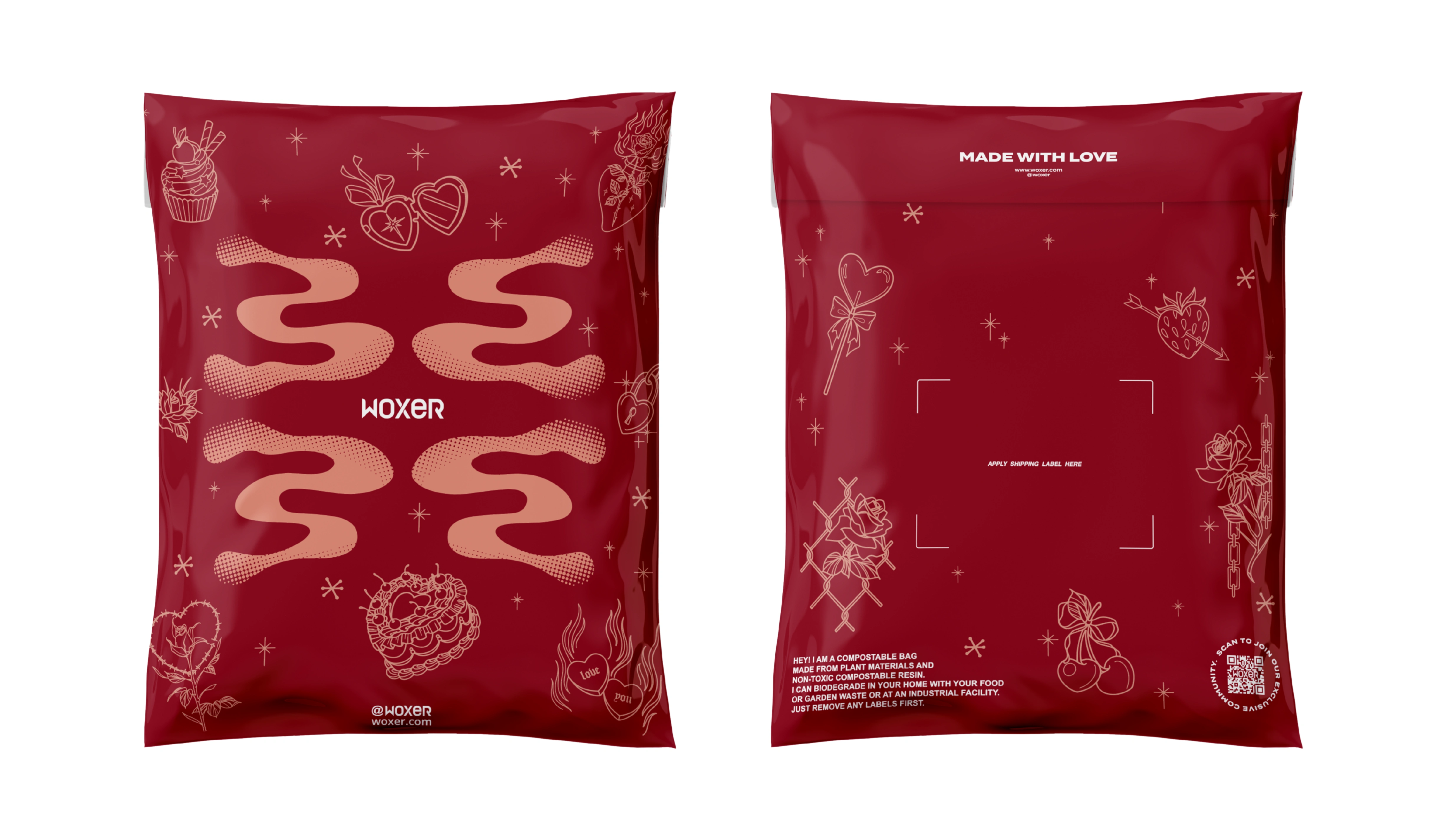 Shipping Bags/Packaging for Woxer. Valentine's, 2025.