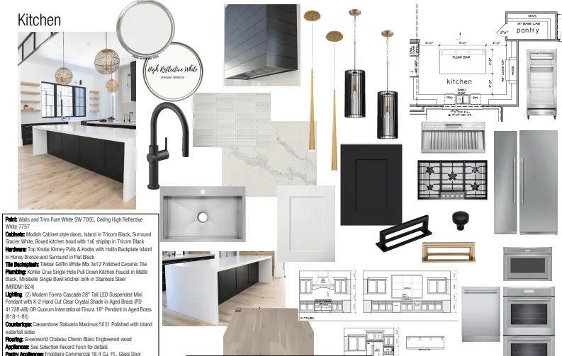Kitchen |2D Floor plan and design packet