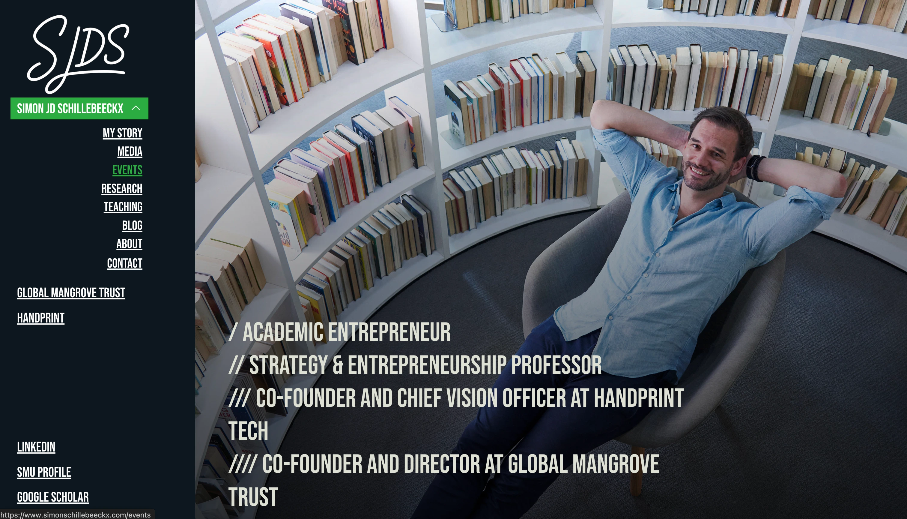 Homepage with Nav Bar open