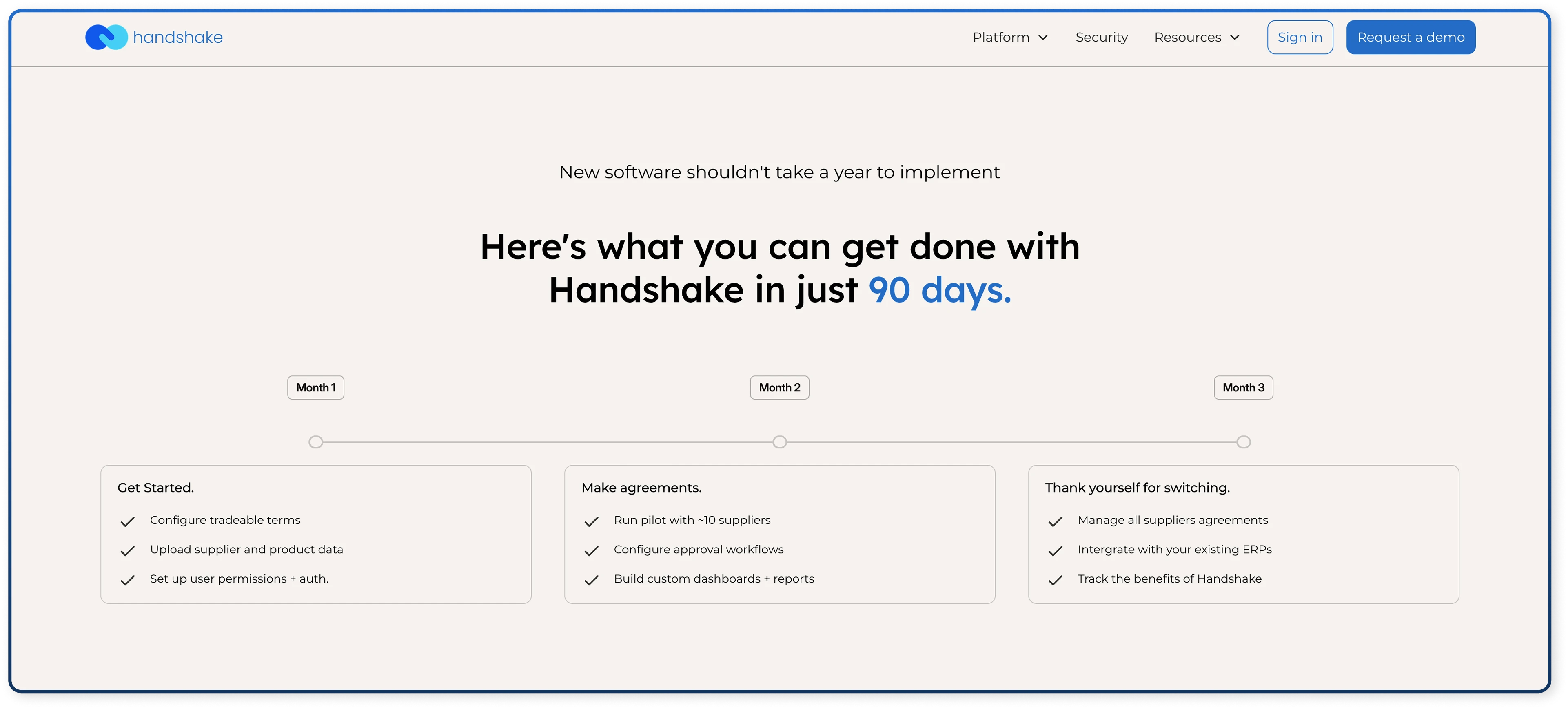 Onboarding page
