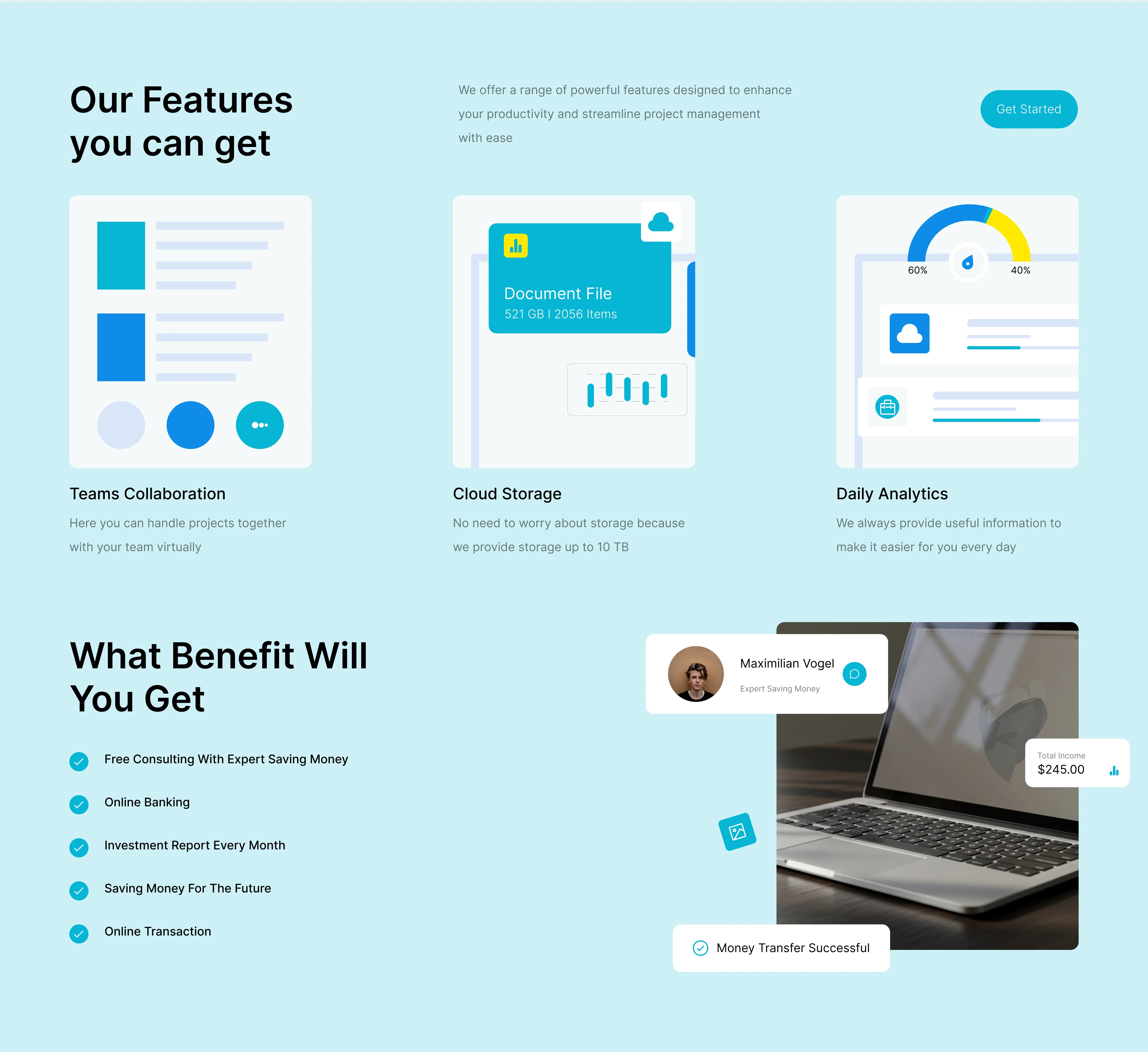 FEATURES AND BENEFITS SECTION