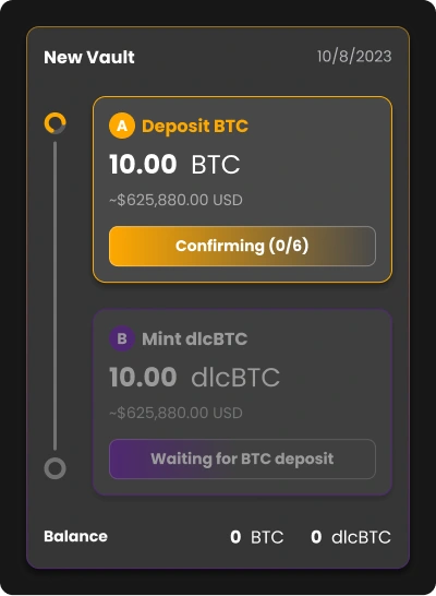 Live updates that reassure users that everything is working while the network processes the transaction.
