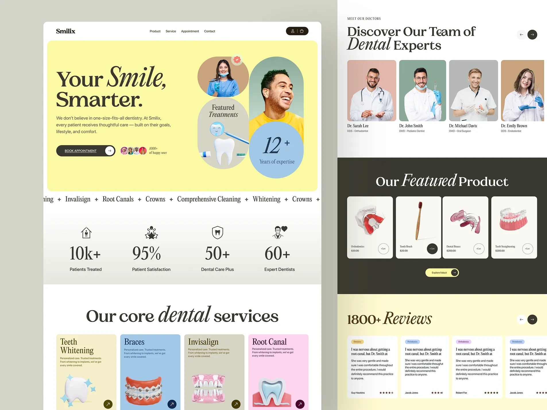 Smilix — Dental Care Web Design | Awaiz Kazi
