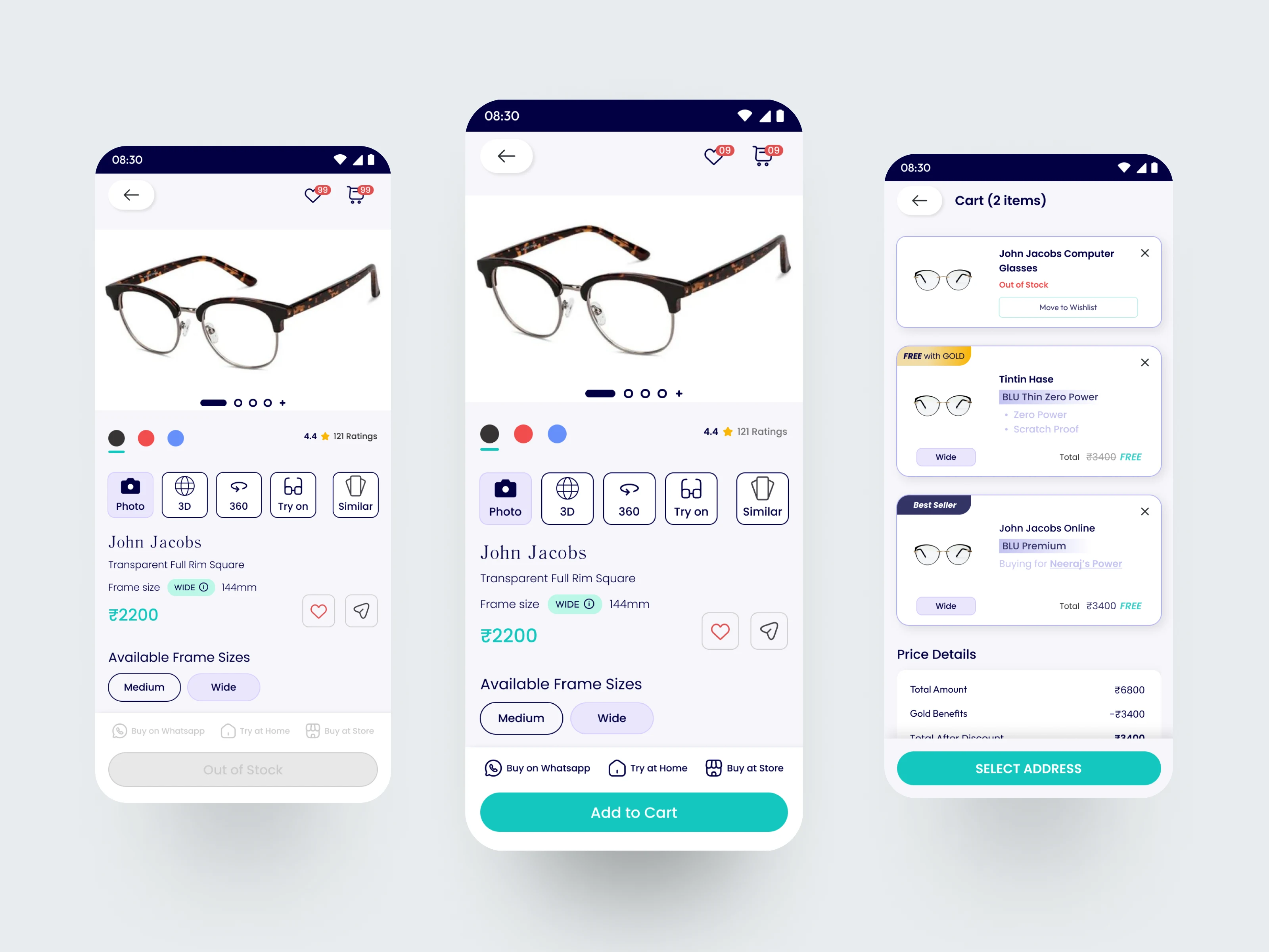 Fig 7- Mockup for redesigned screens. (Image by Author)