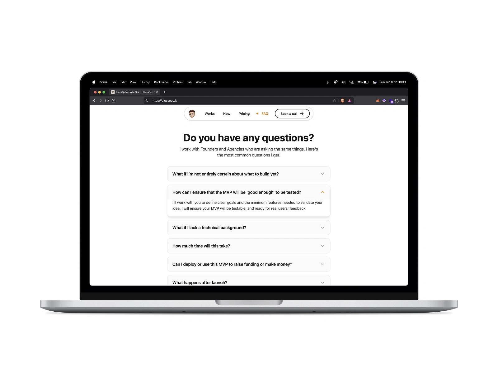 Faq section
