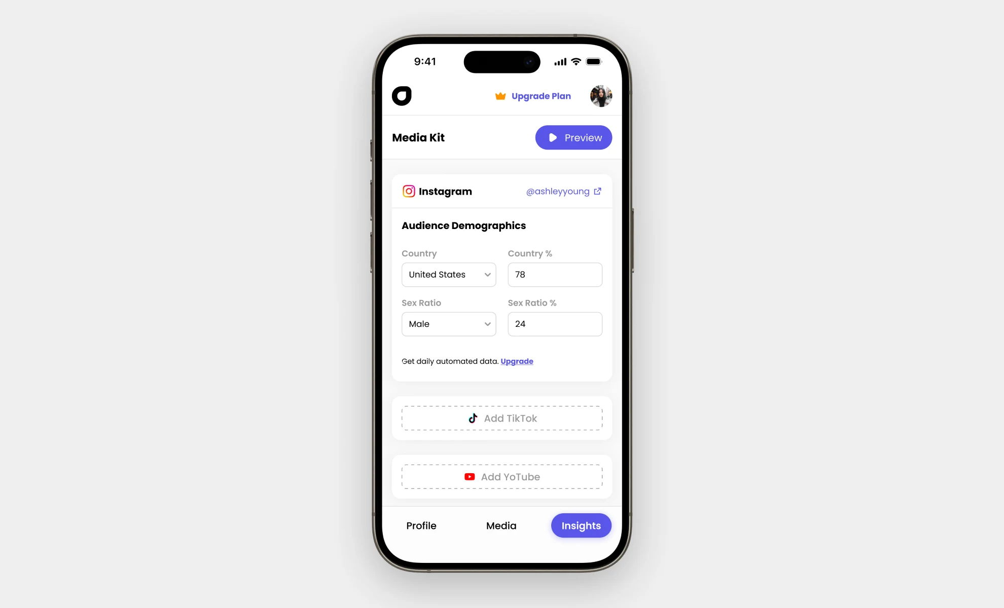 MVP Media Kit Builder (Idea Validation Phase). Image #3