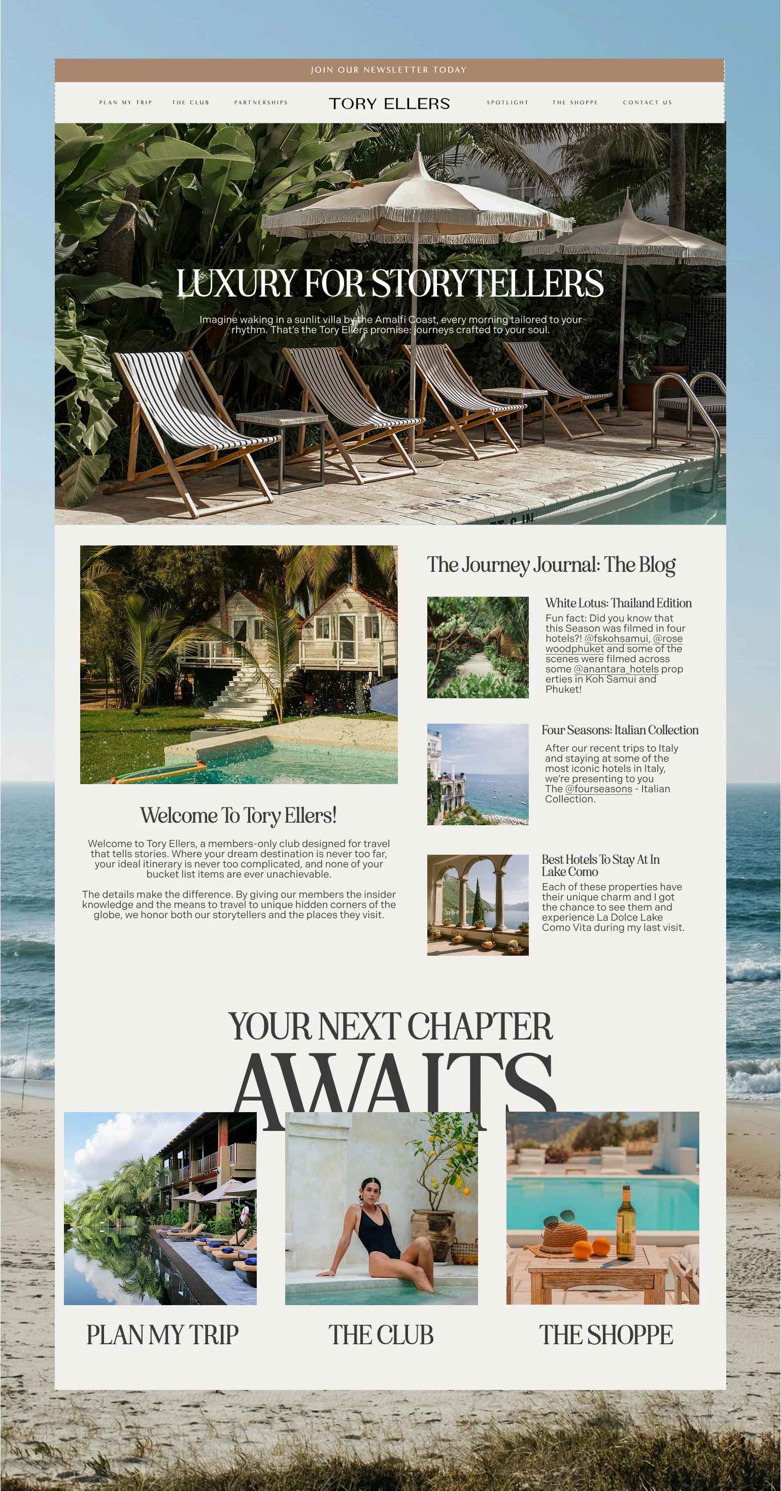 WEBSITE DESIGN FOR TORY ELLERS