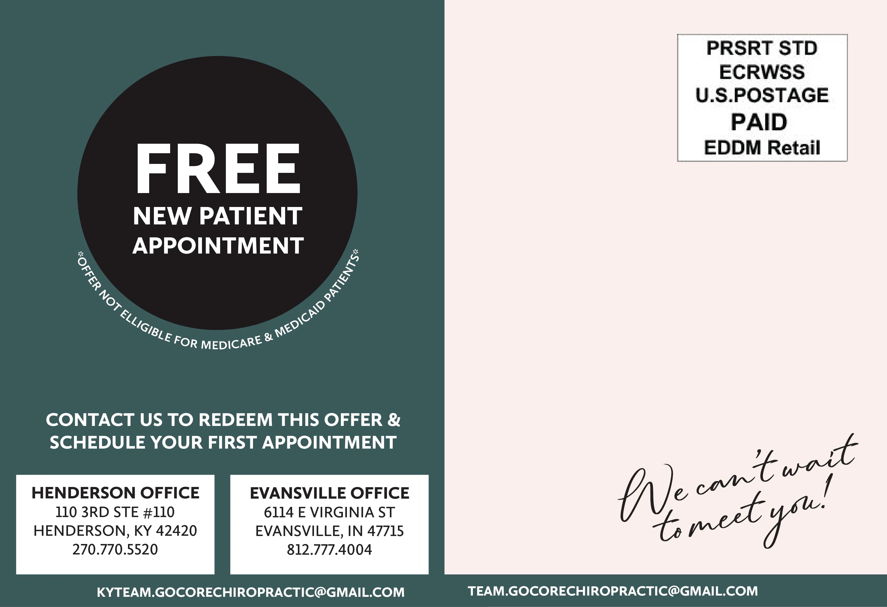 Back of Mailer