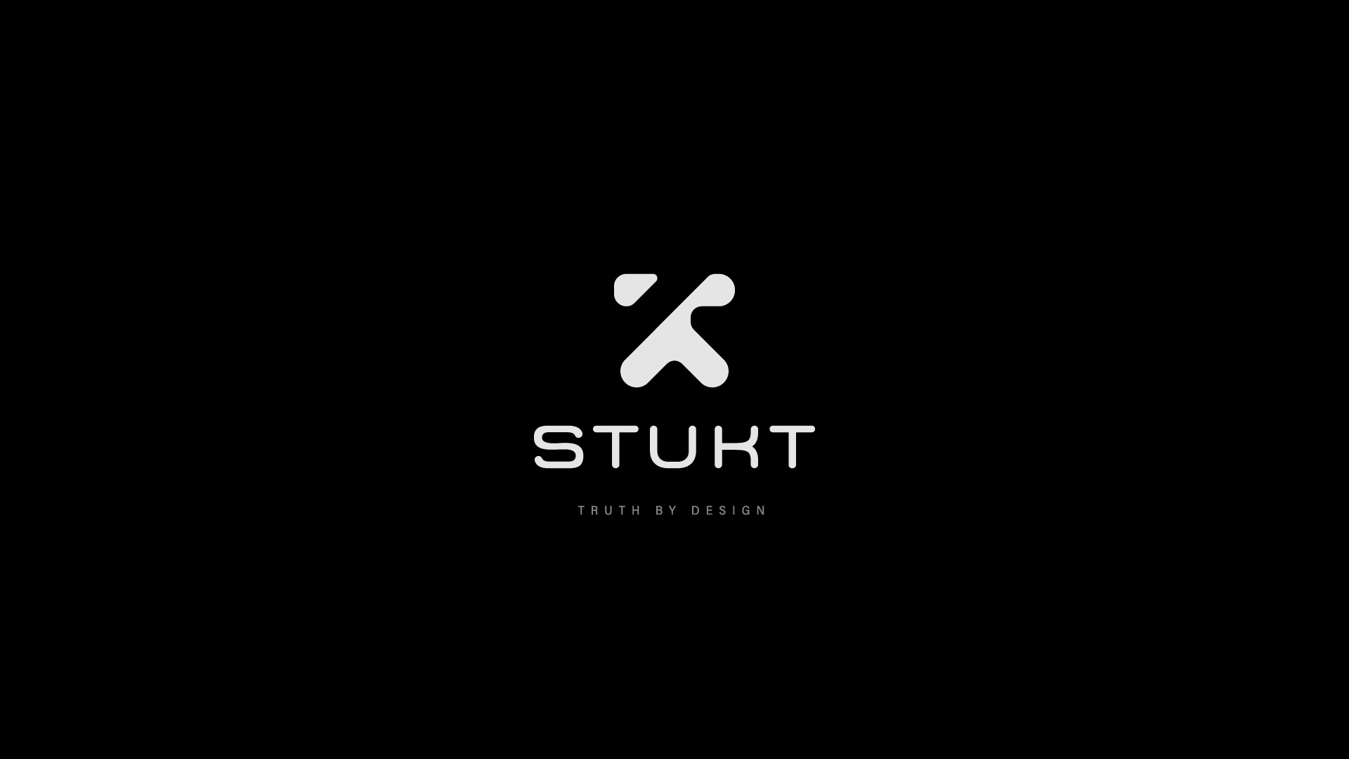 Stukt Logo | White on Black Background | Contrast Test
