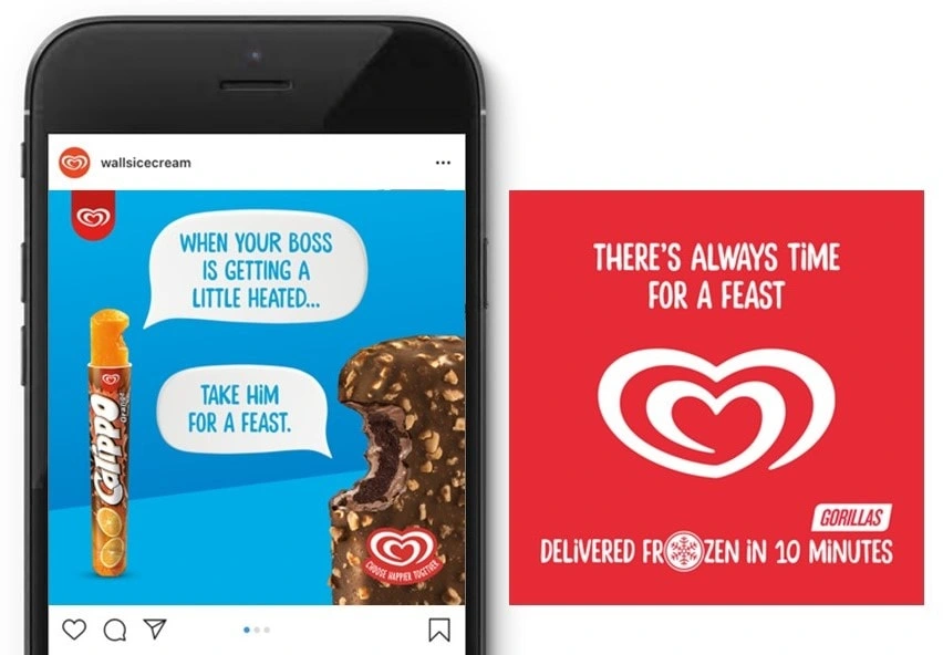 At-home delivery campaign: Send an ice cream to someone else in need.