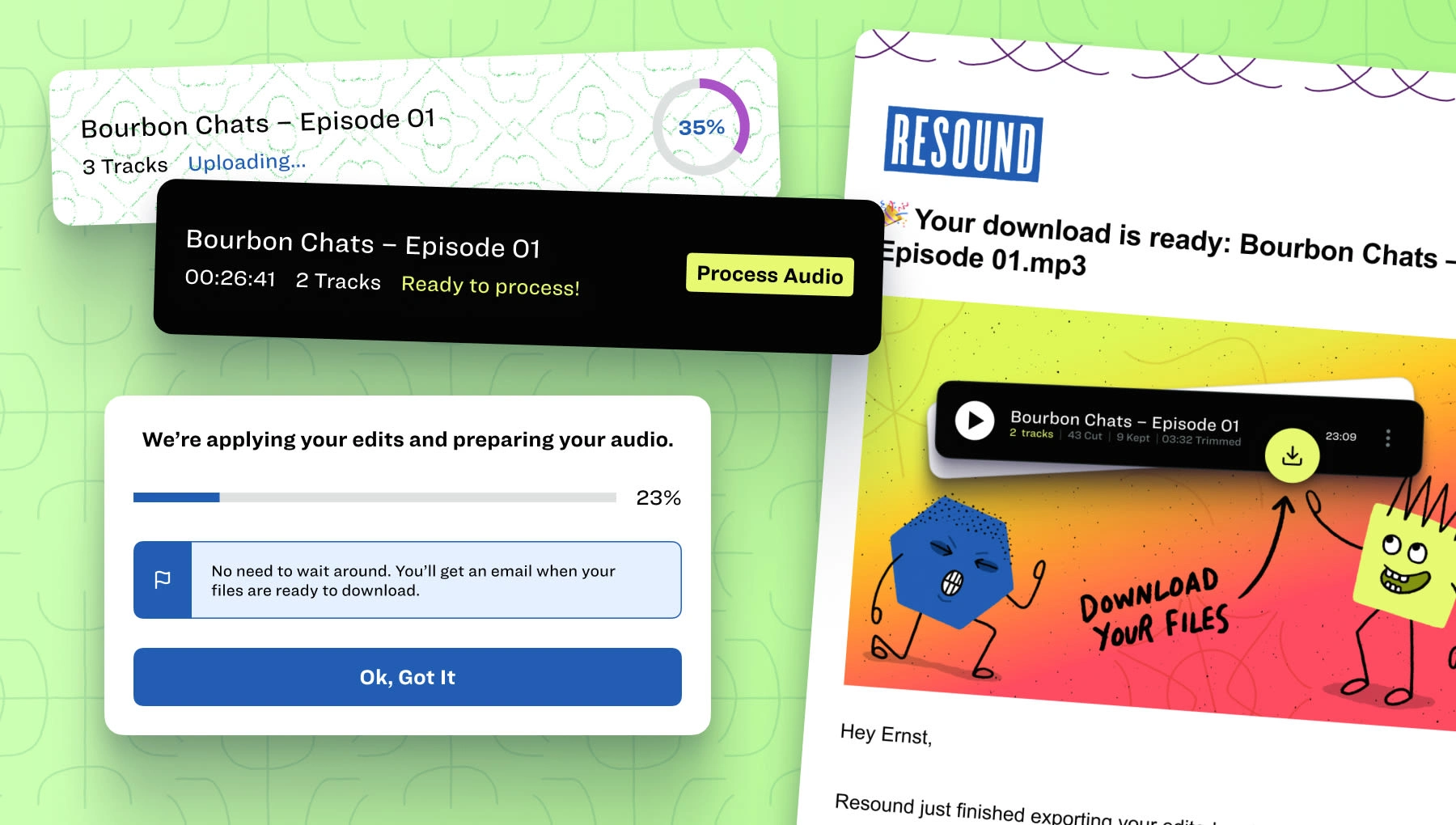 We redesigned the way projects were processed and presented. This provided more transparency to our users and highlighted key next steps to help nudge them along the path to completion.