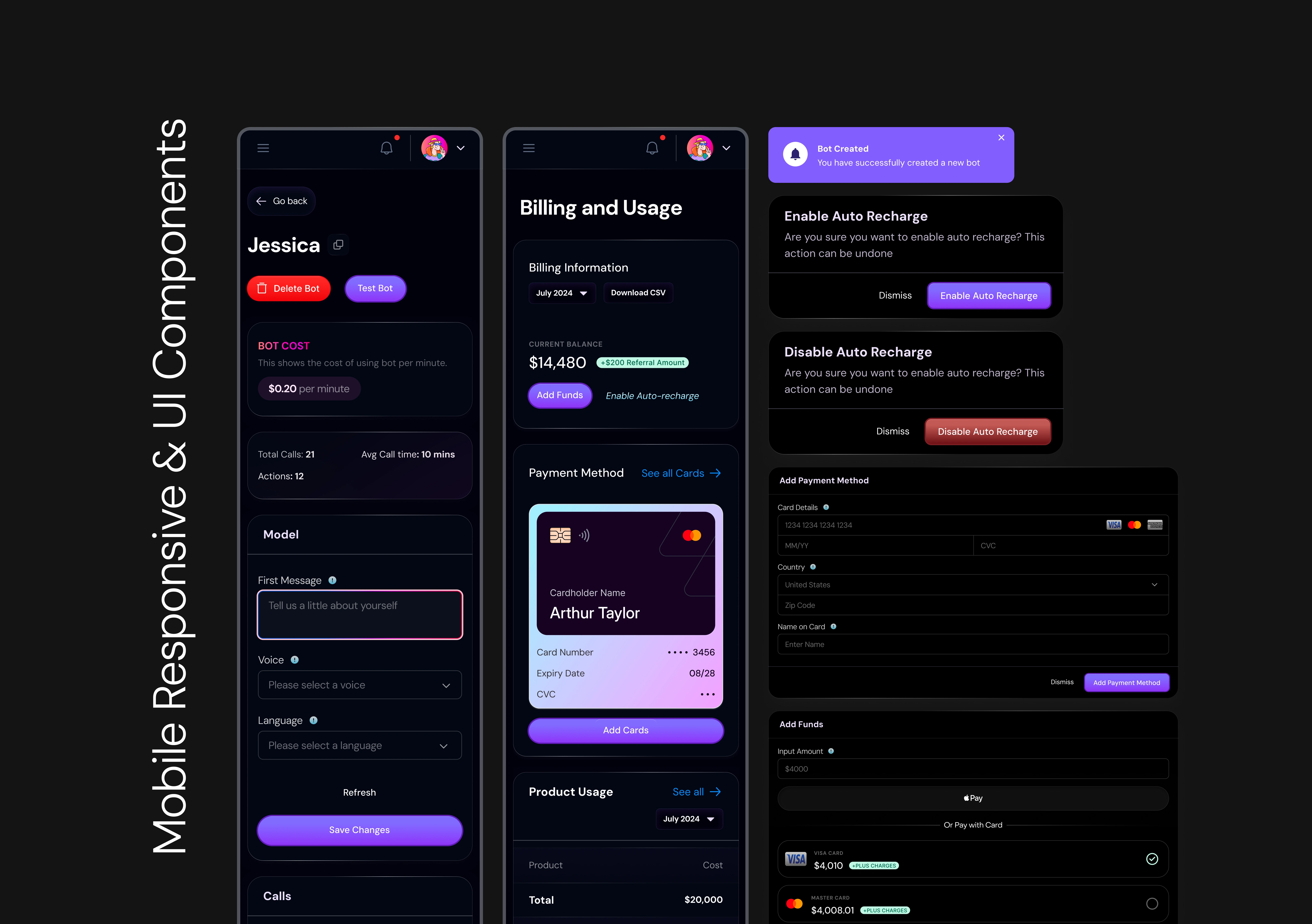 Mobile Responsive & UI Components