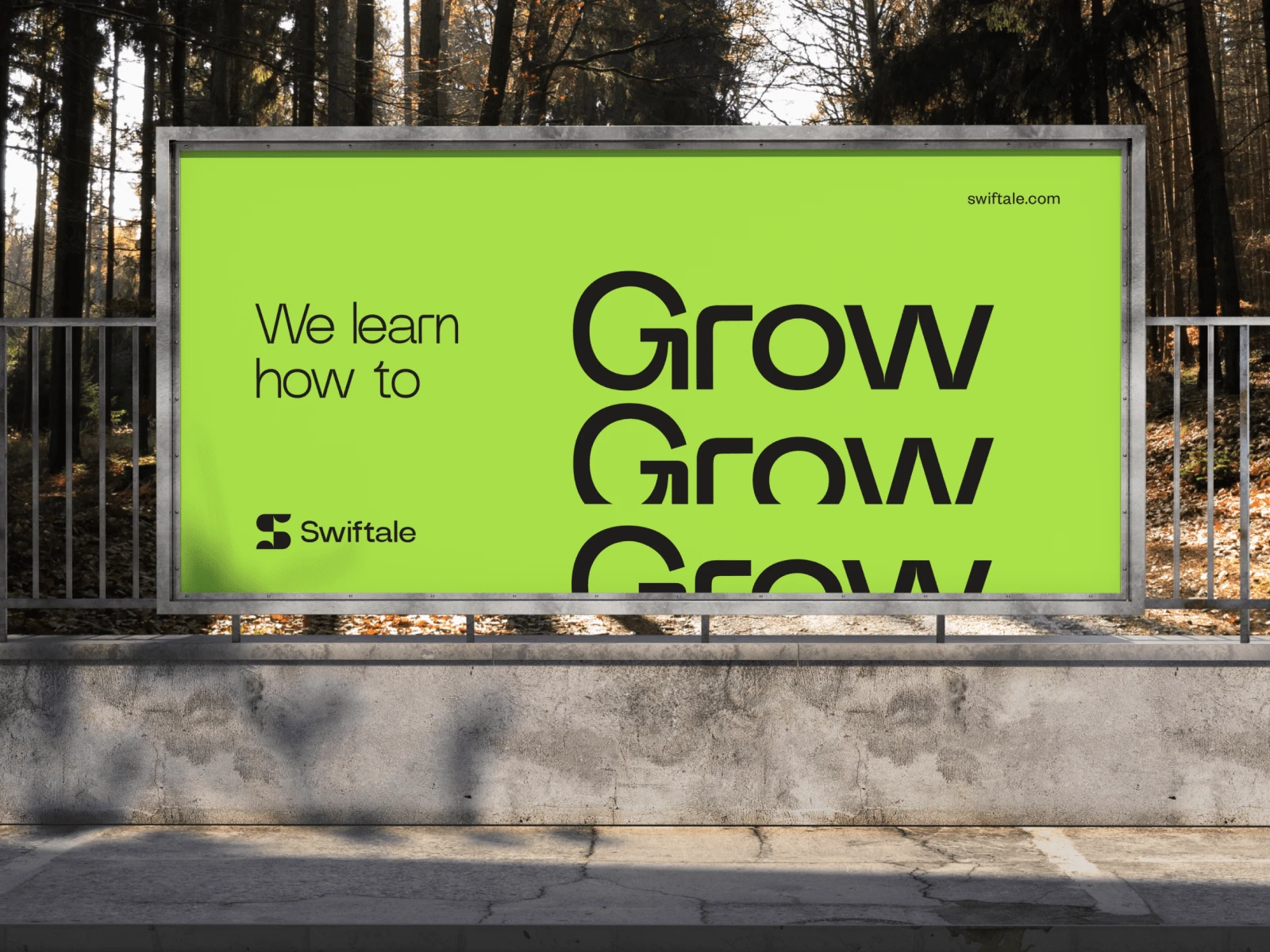 Example of an advertisment design created for the brand Swiftale