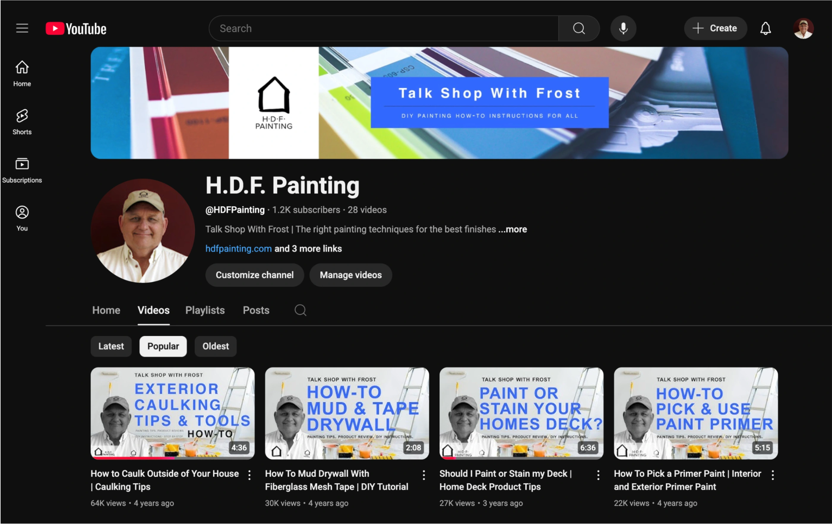 I scripted and edited videos for their YouTube Channel "Talk Shop with Frost"