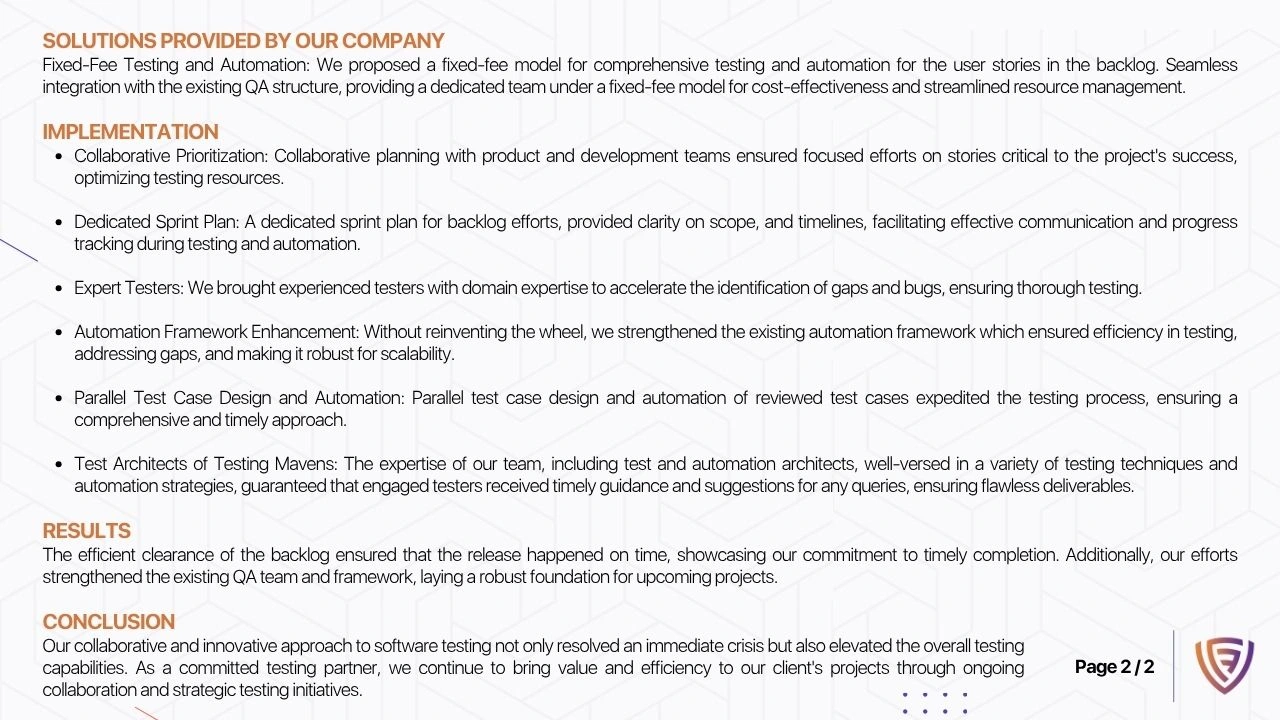 Release on the horizon, Behind in Testing (2/2) - Testing Mavens